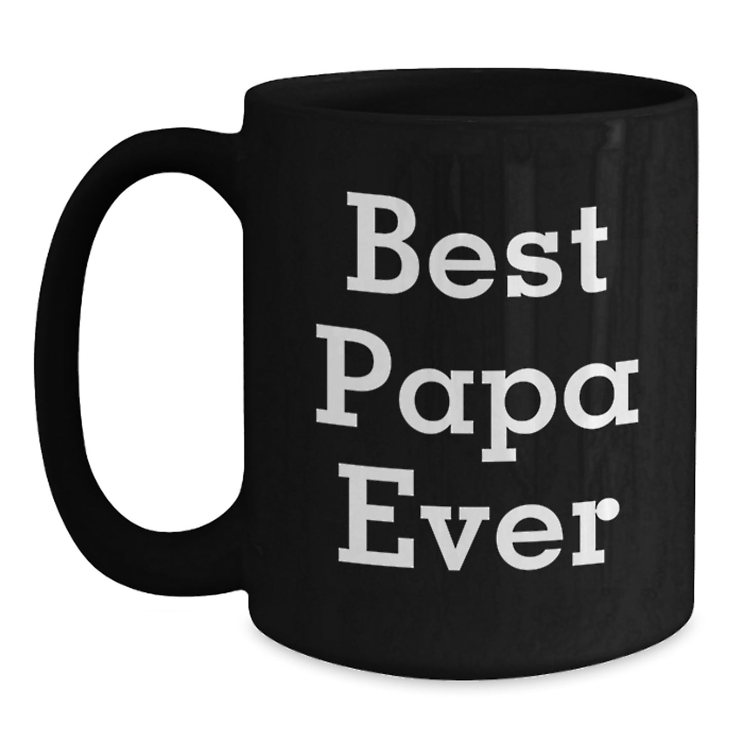 Funny Papa Gifts from Men to Best Papa Ever Black Coffee Mug, Birthday Unique Presents for Him - Main