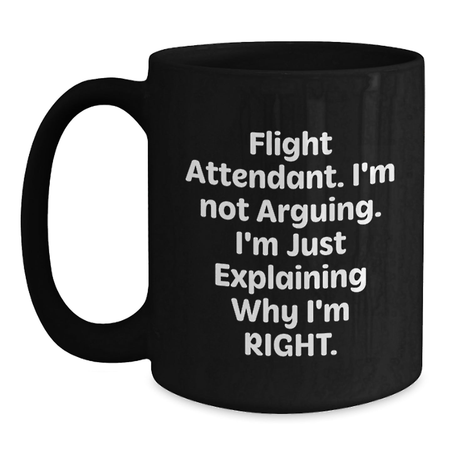 Flight Attendant Gifts, Funny Quote, Black Coffee Mug, Graduation Unique Gifts from Friends, Gifts for Flight Attendants - Main
