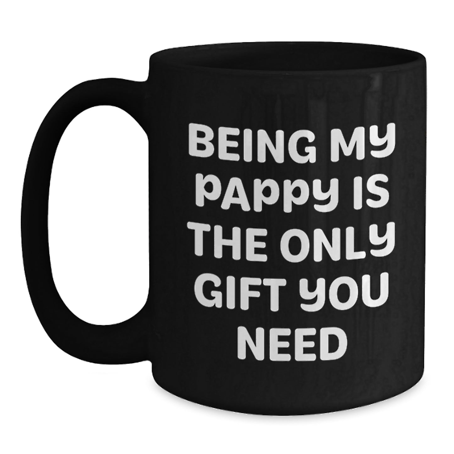 Funny Pappy Gifts from Men to Proudful Papas on Graduation Day - Black Coffee Mug - Main
