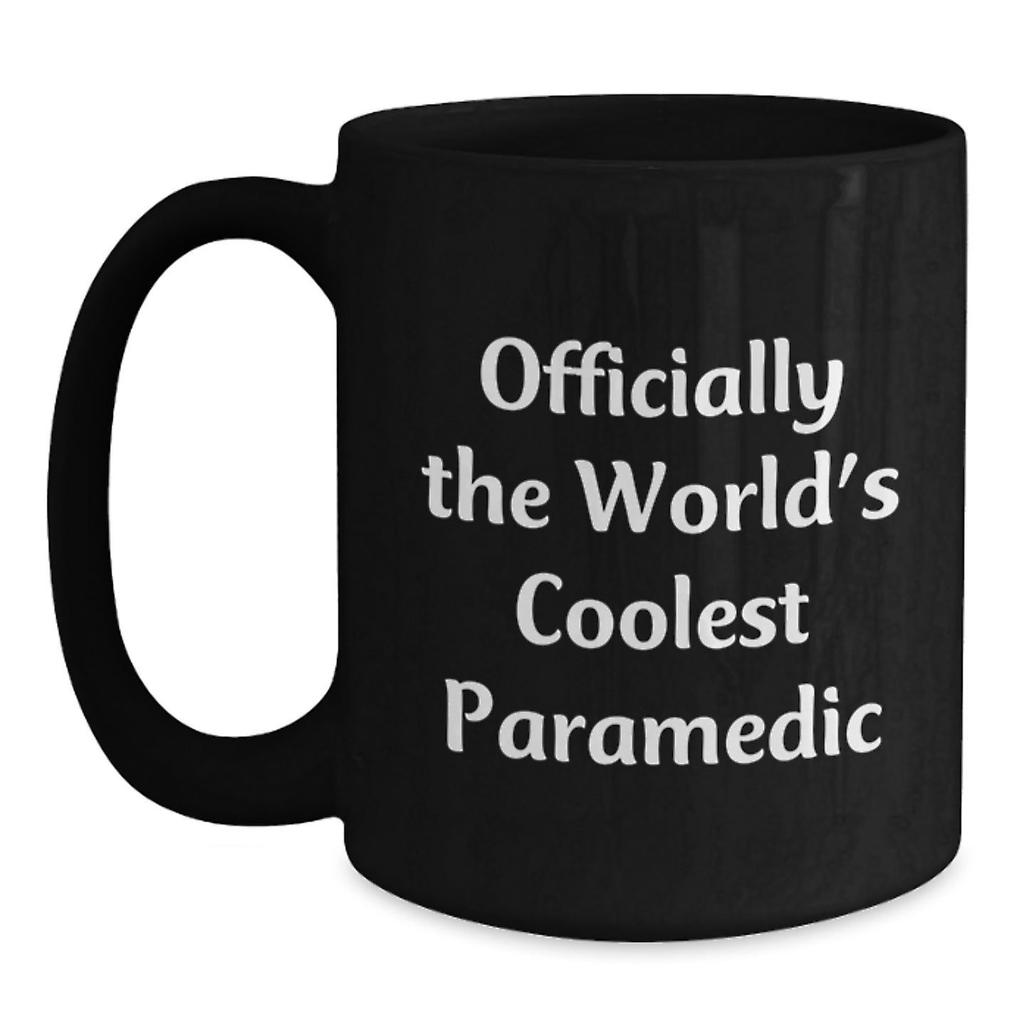 Rescue Worker Gifts from Friends for Graduation, Funny 'Officially The World's Coolest Rescue Worker' Black Coffee Mug, 11oz or 15oz, Microwave and Dishwasher Safe - Main