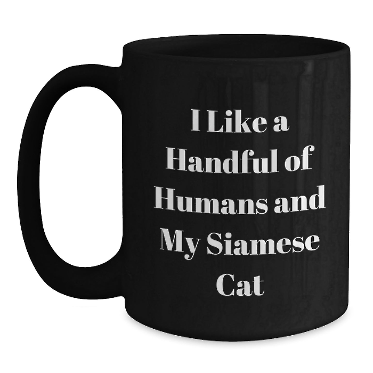 Funny Siamese Cat Lovers Christmas Unique Gifts from Friends and Family for Siamese Cat Enthusiasts Black Coffee Mug - Main