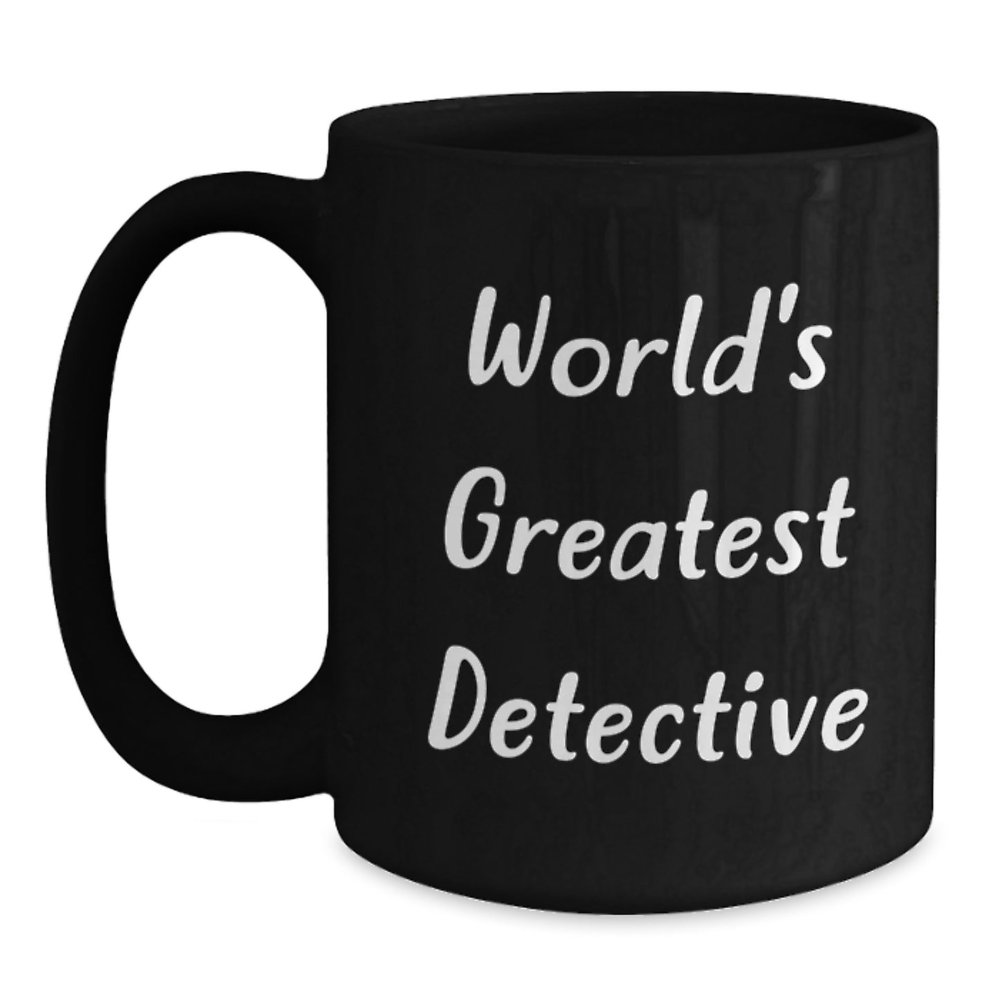 Funny Detective Gifts from Friends, World's Greatest Detective Black Coffee Mug for Men, Unique Christmas Unique Gifts - Main