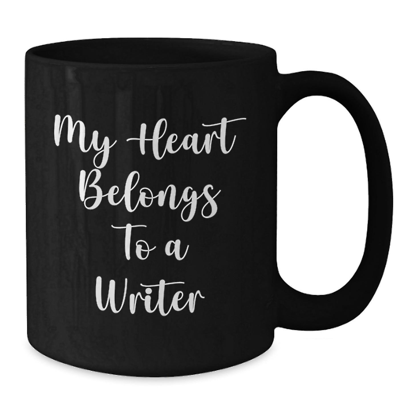 Funny Writer Gifts for Her, My Heart Belongs To A Writer Quote Black Coffee Mug, Unique Valentine's Unique Gifts from Women to Women - Additional