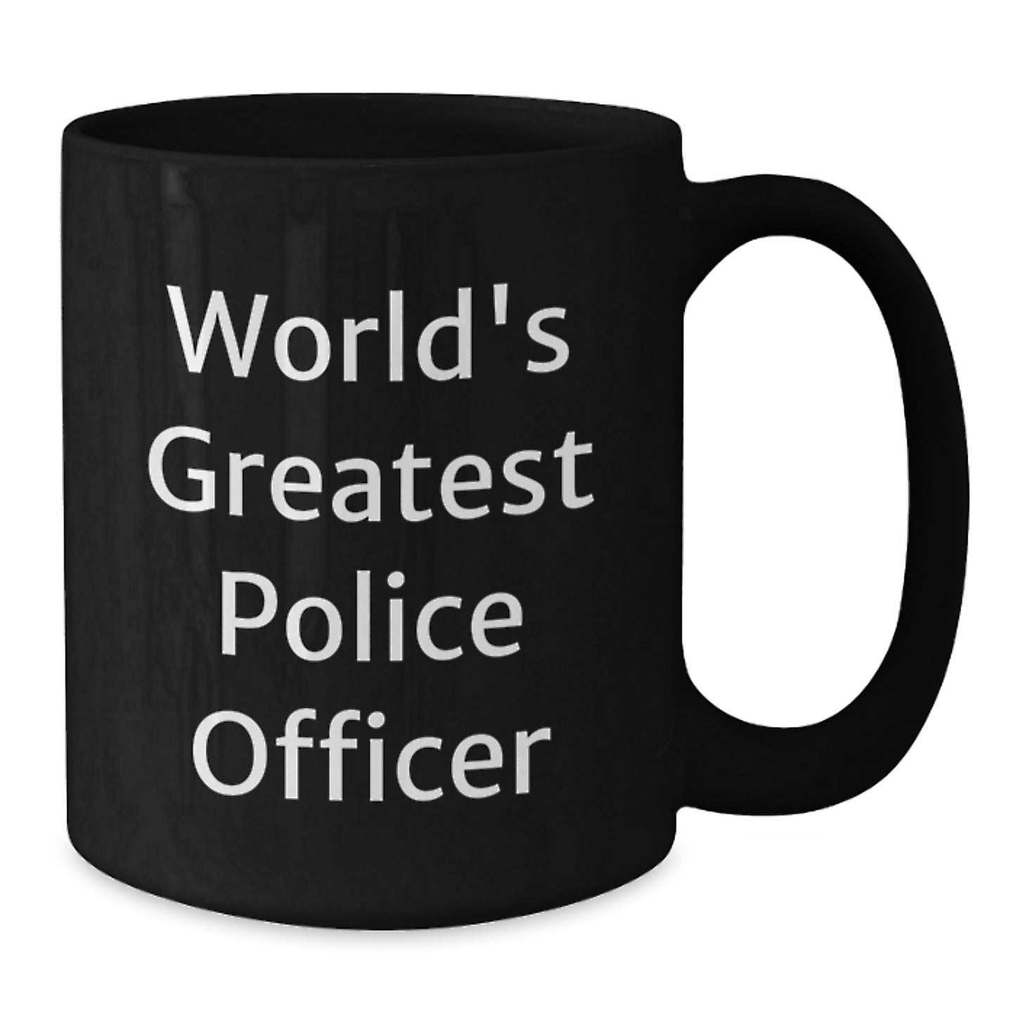 Funny Police Officer Gifts from Men, Unique Black Coffee Mugs for Christmas, World's Greatest Police Officer - Additional