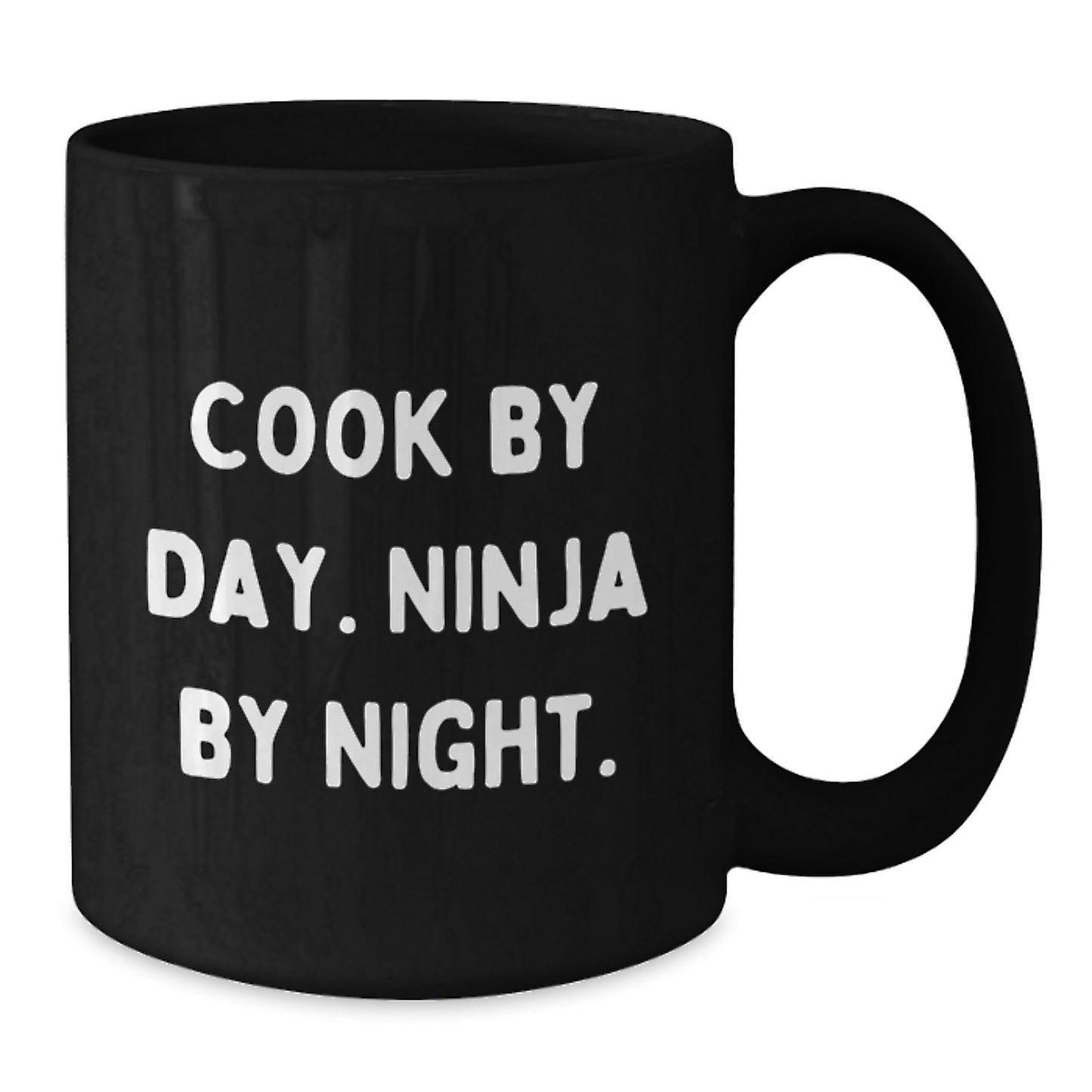 Funny Black Coffee Mugs Cook Gifts for Men from Best Friends - 'Cook By Day. Ninja By Night.' Christmas Unique - Additional
