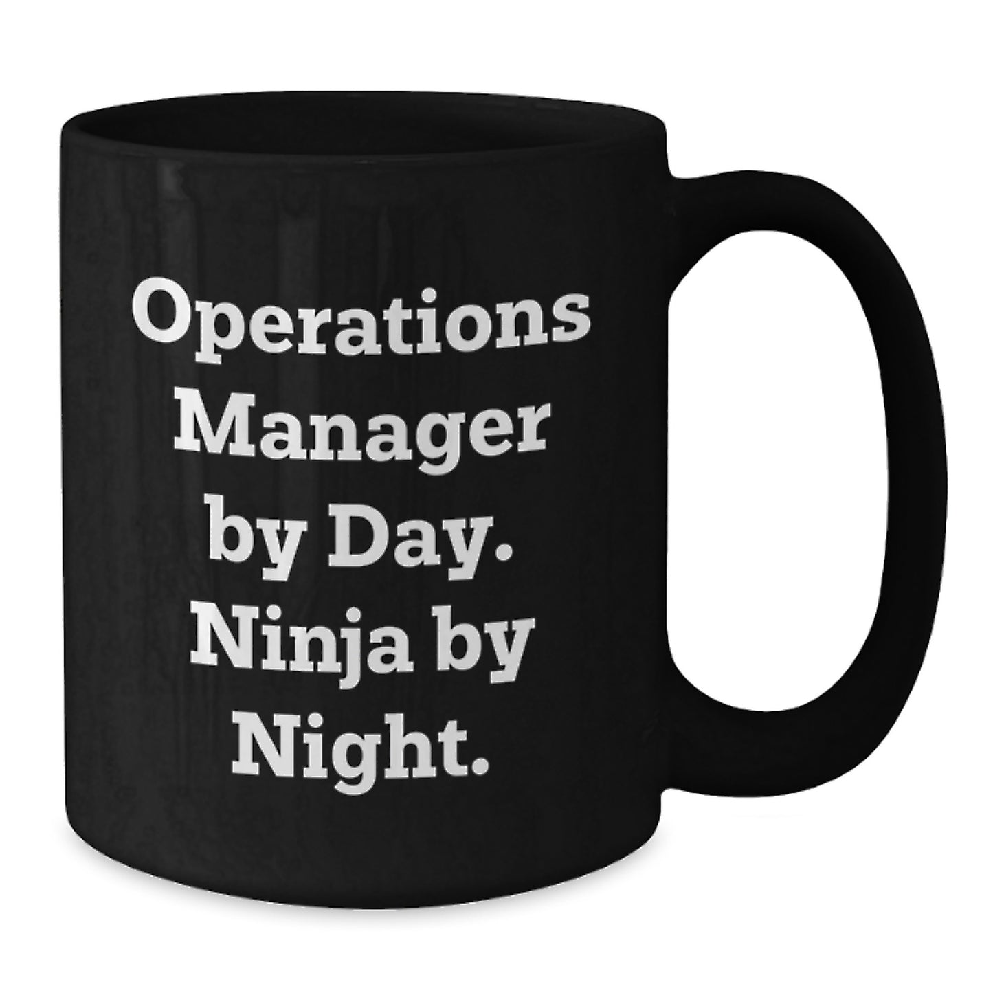 Funny Operations Manager Gifts from Men to Operations Manager at Christmas, Black Coffee Mug with 'Operations Manager By Day. Ninja By Night.' Quote, Perfect for Coffee Lovers - Additional