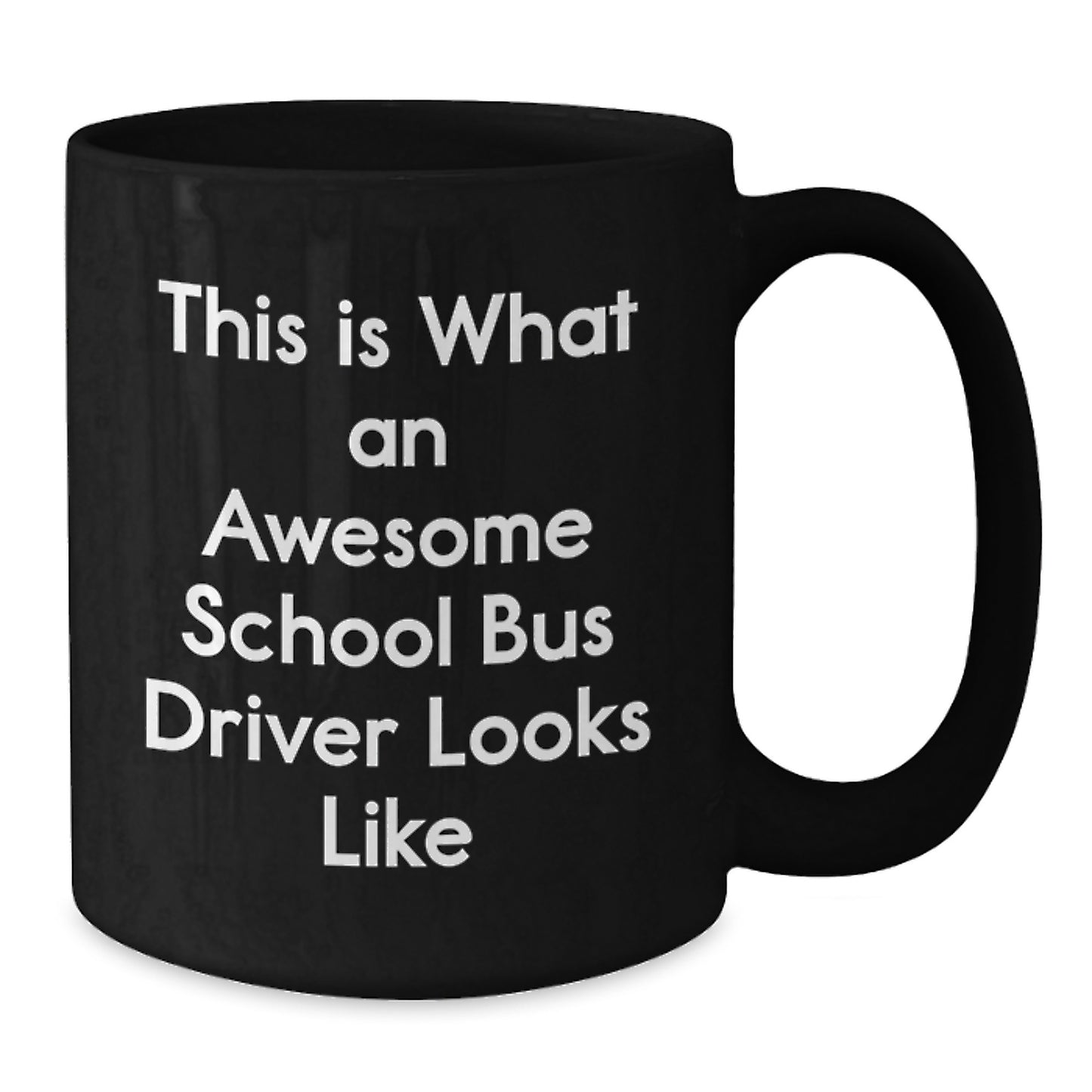 Funny School Bus Driver Gifts - This Is What An Awesome 'em Looks Like, Black Coffee Mugs for Men, Women, Coworkers, Family - Unique Christmas Memorable Presents from Friends - Additional