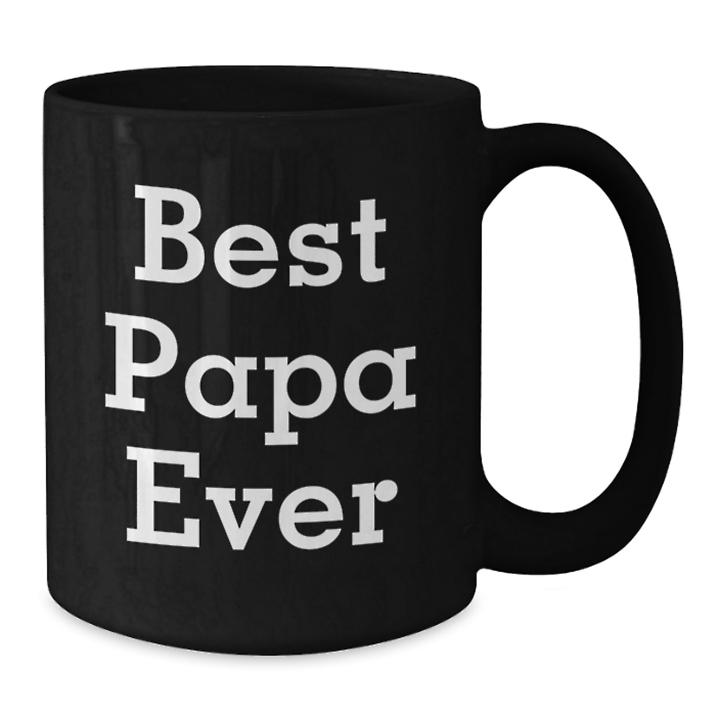 Funny Papa Gifts from Men to Best Papa Ever Black Coffee Mug, Birthday Unique Presents for Him - Additional