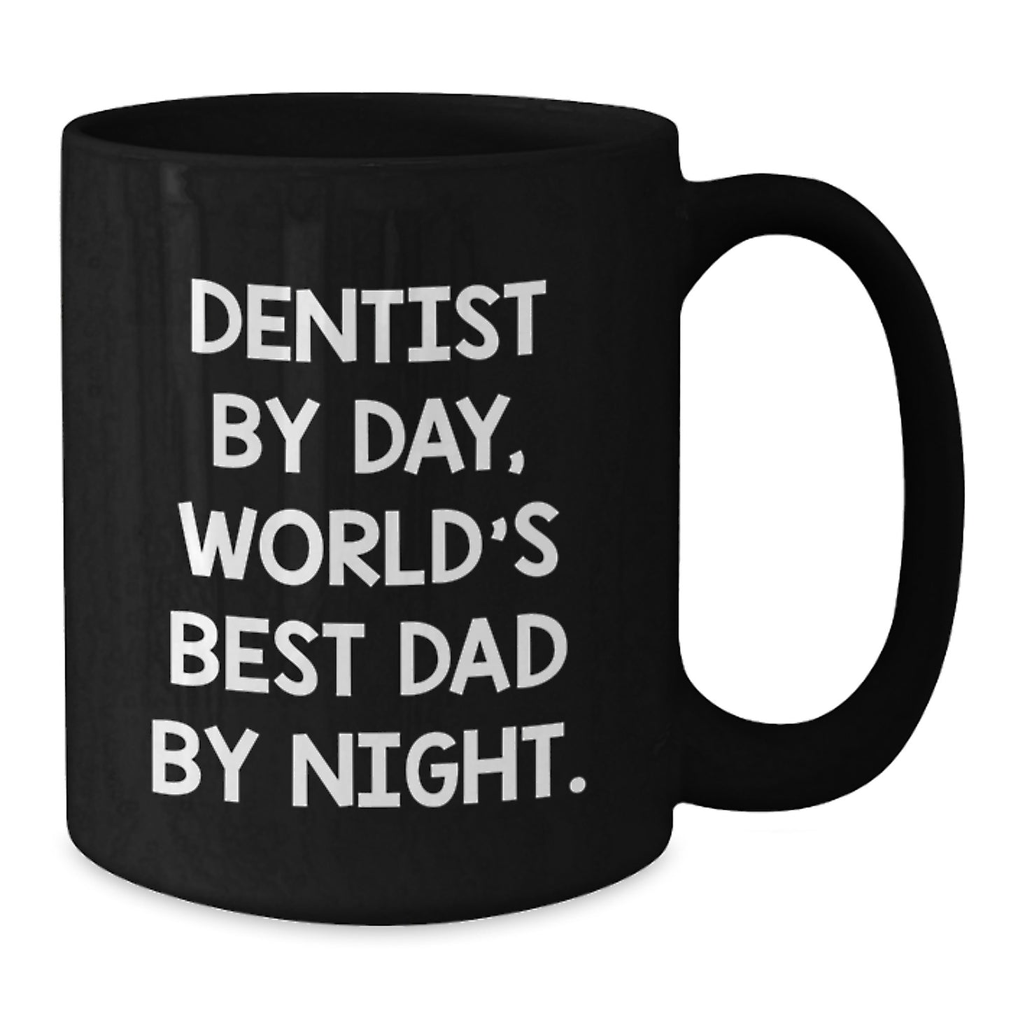 Funny Dentist Gifts from Dad, Black Coffee Mug for Men, Unique Christmas Unique Gifts - Additional