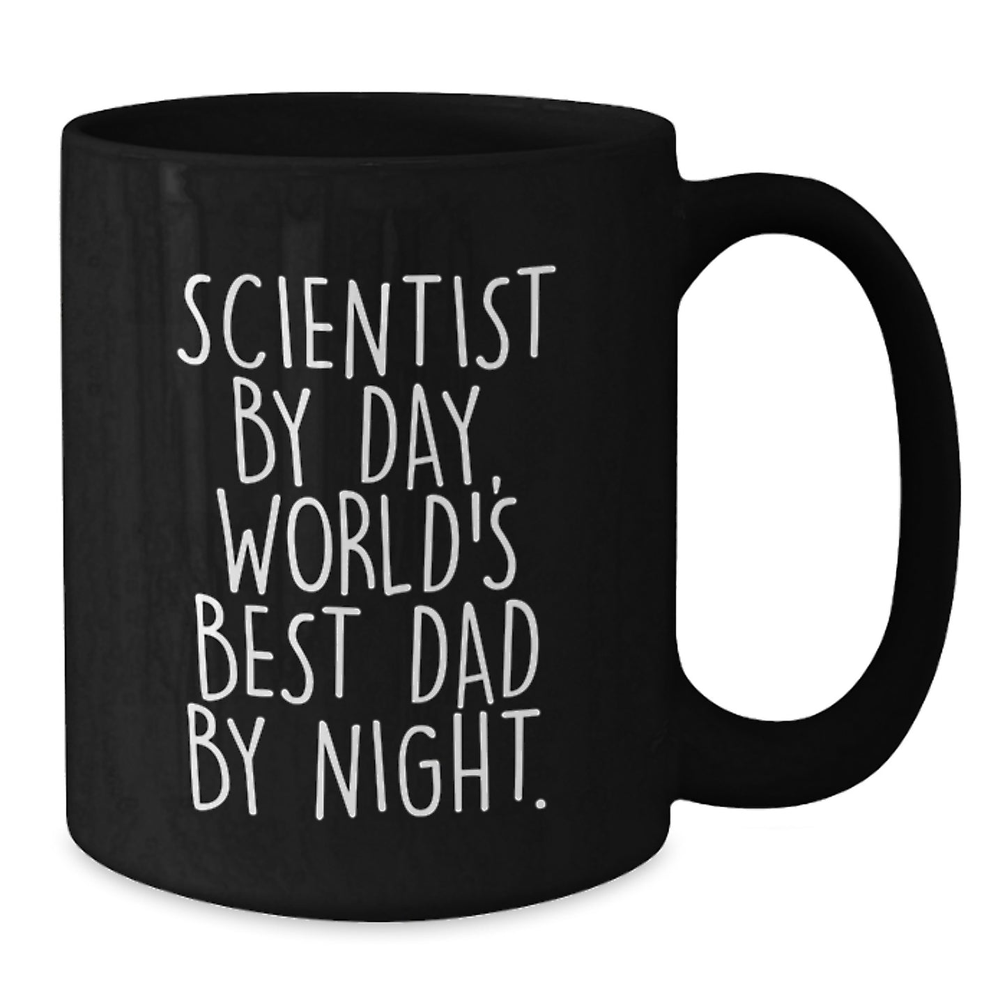 Funny Scientist Mug Gifts from Men to Family - World's Best Dad Scientist Black Coffee Mug Christmas Unique Gift - Additional