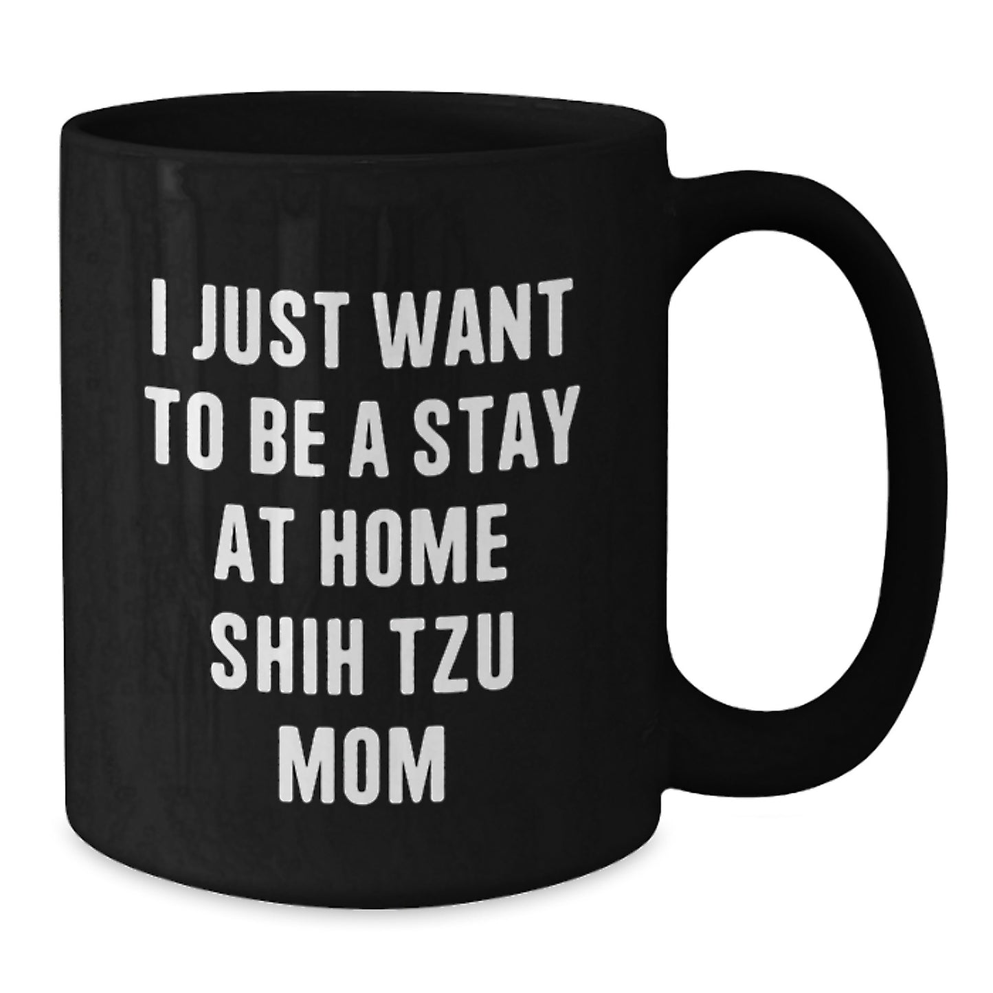 Funny Shih Tzu Dog Mom Gifts from Mom, Christmas Unique Gifts for Shih Tzu Dog Owners, Black Coffee Mug - Additional