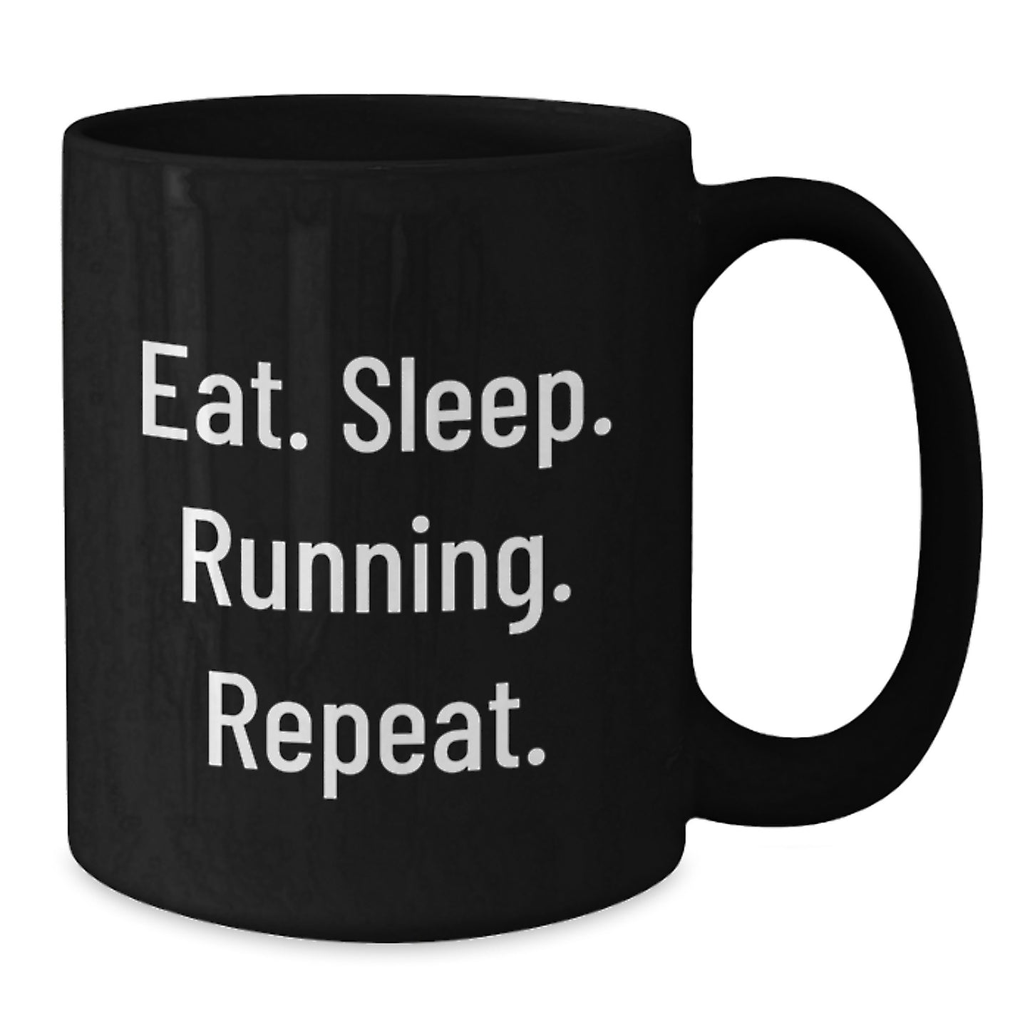 Funny Running Gifts for Her from Friends - Eat. Sleep. Running. Repeat. Inspirational Black Coffee Mug for Women Graduation - Additional