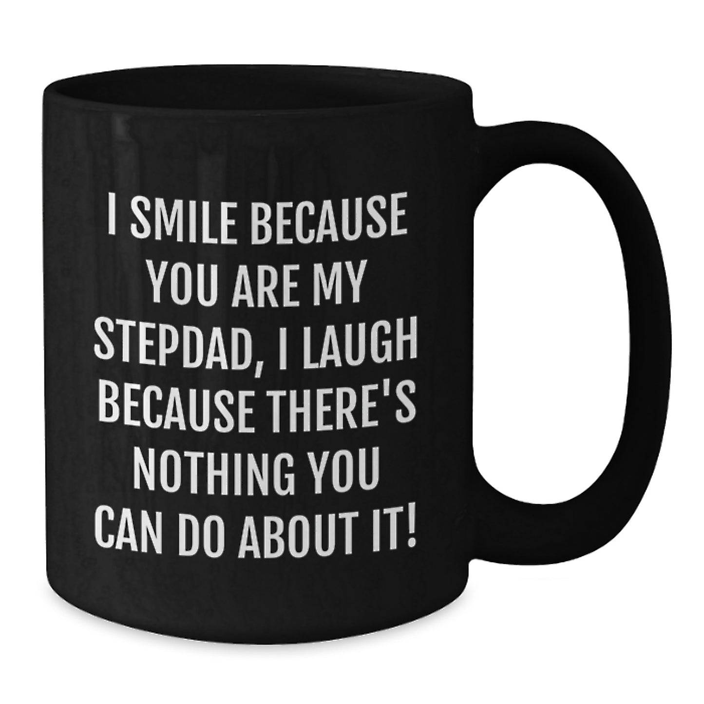 Funny Stepdad Gifts, I Smile Because You Are My Stepdad, Unique Christmas Mugs for Men and Women from Family - Additional