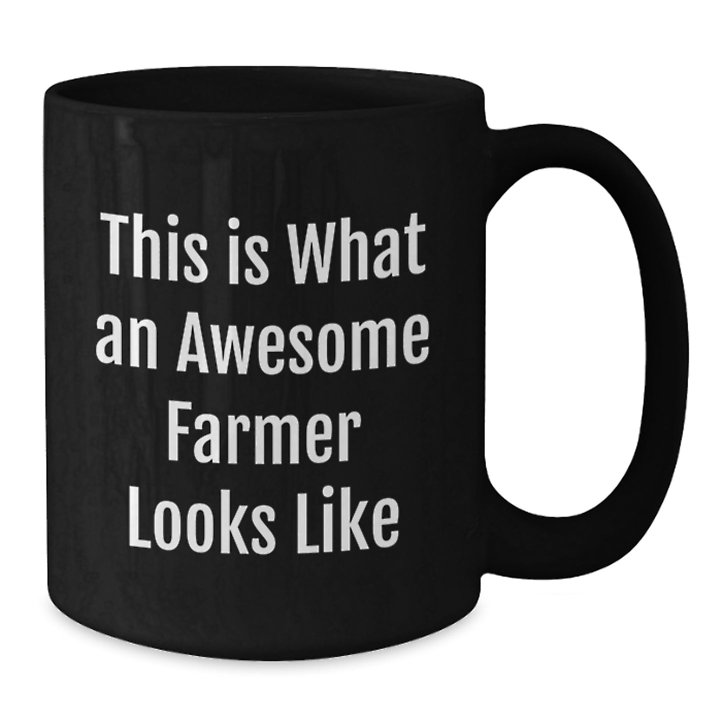 Funny Farmer Birthday Unique Gifts from Friends, Black Coffee Mugs for Farmers, Funny Quote 'This Is What An Awesome Farmer Looks Like' - Additional