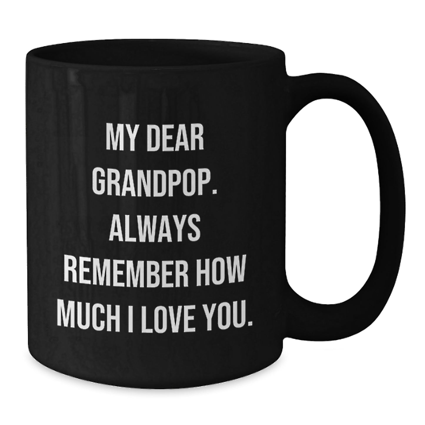 Funny Grandpop Birthday Unique Gifts from Men to Grandpop - Black Coffee Mug - Additional