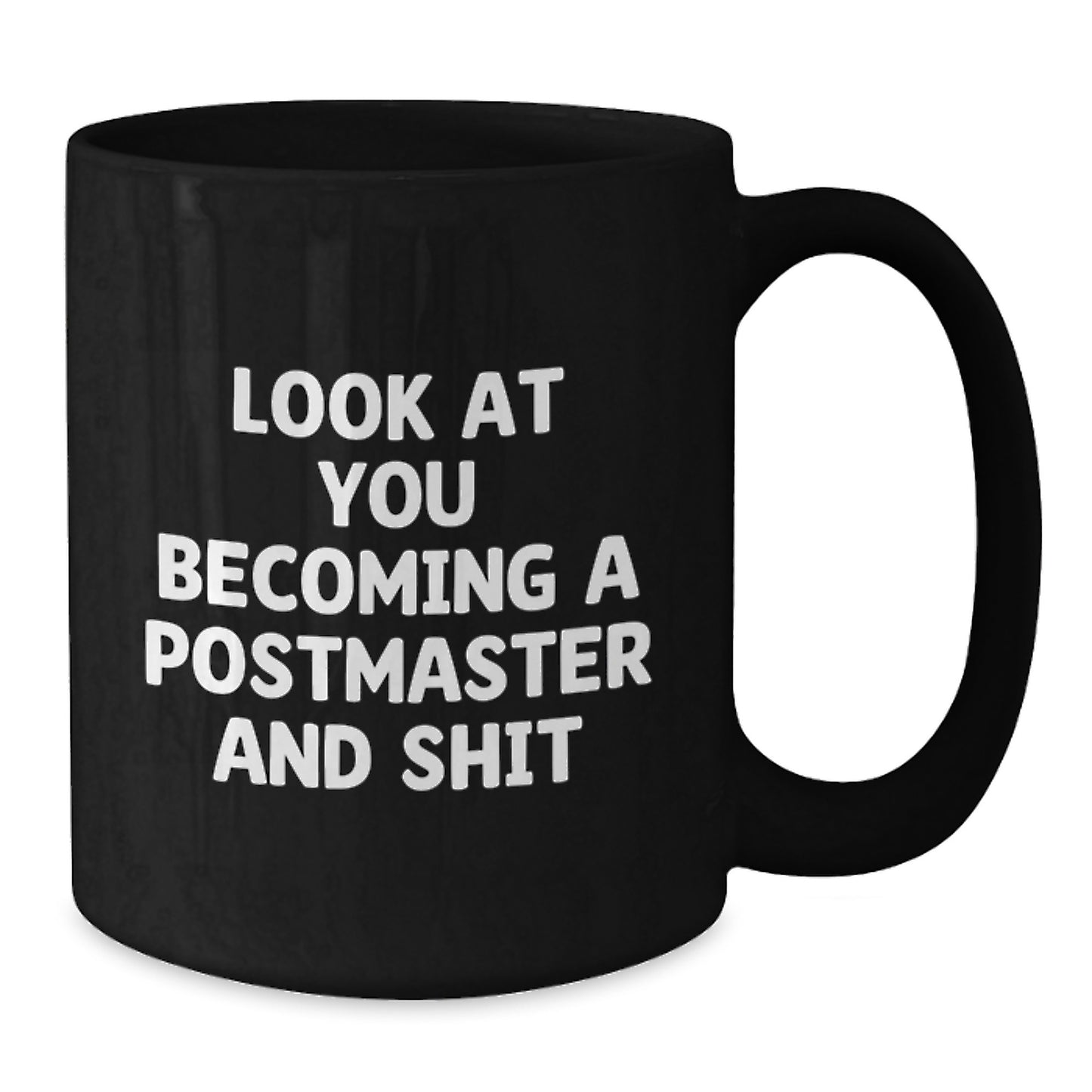 Funny Postmaster Gifts, Black Coffee Mug, Perfect for Postmaster Friends, Gifts from Friends for Postmaster - Additional