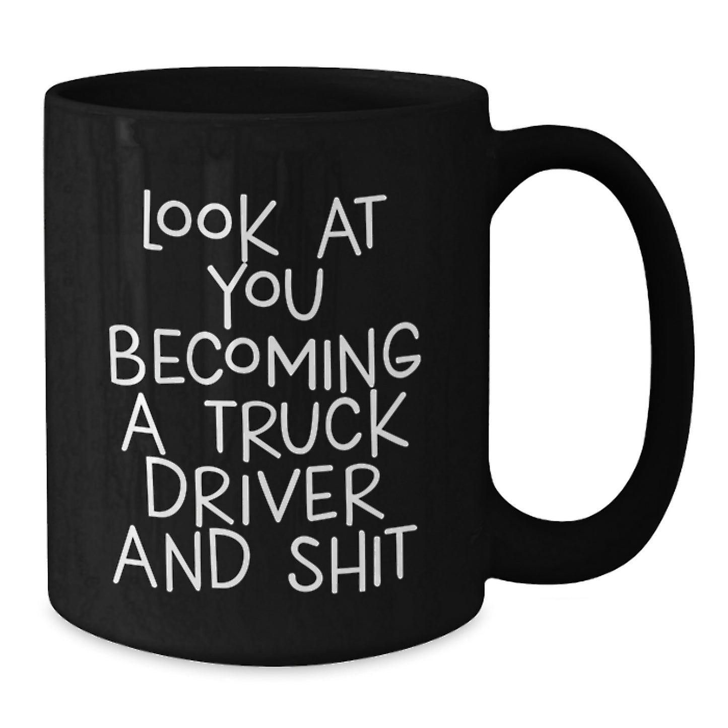Funny Gifts for Truck Driver, Black Coffee Mug, Christmas Unique Gifts from Friends - Additional