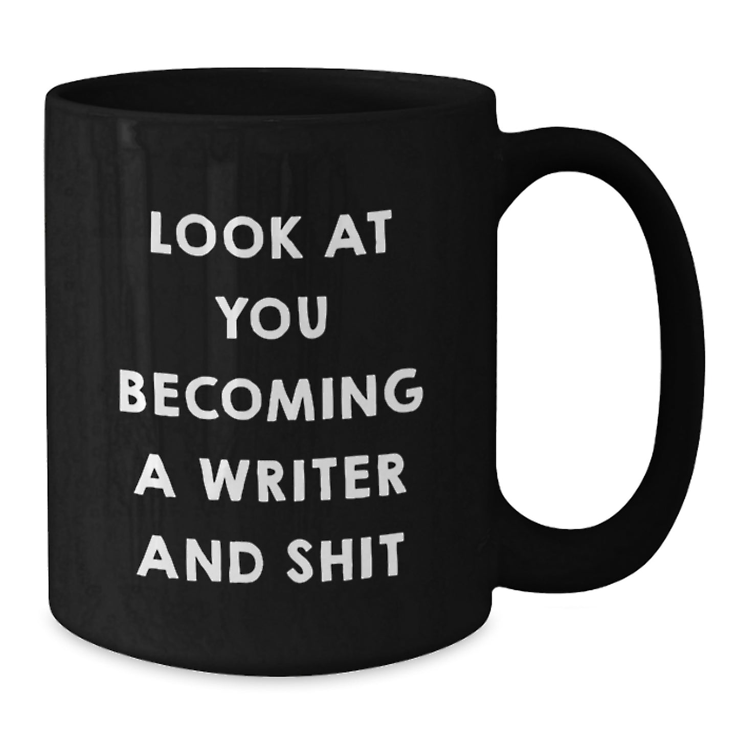 Funny Writer Graduation Black Coffee Mug Gifts from Men to Writer Friends - Additional