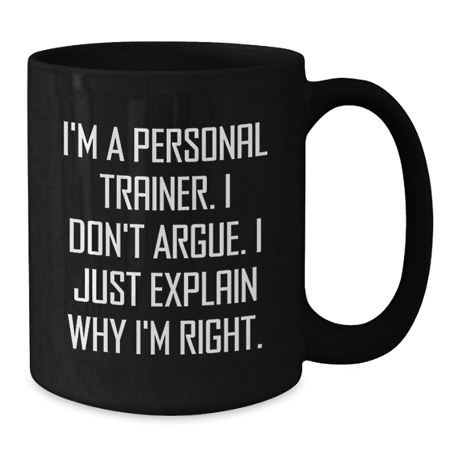Funny Personal Trainer Graduation Gifts from Friends for Men and Women, Personal Trainer Black Coffee Mug, Inspirational Quote - Additional