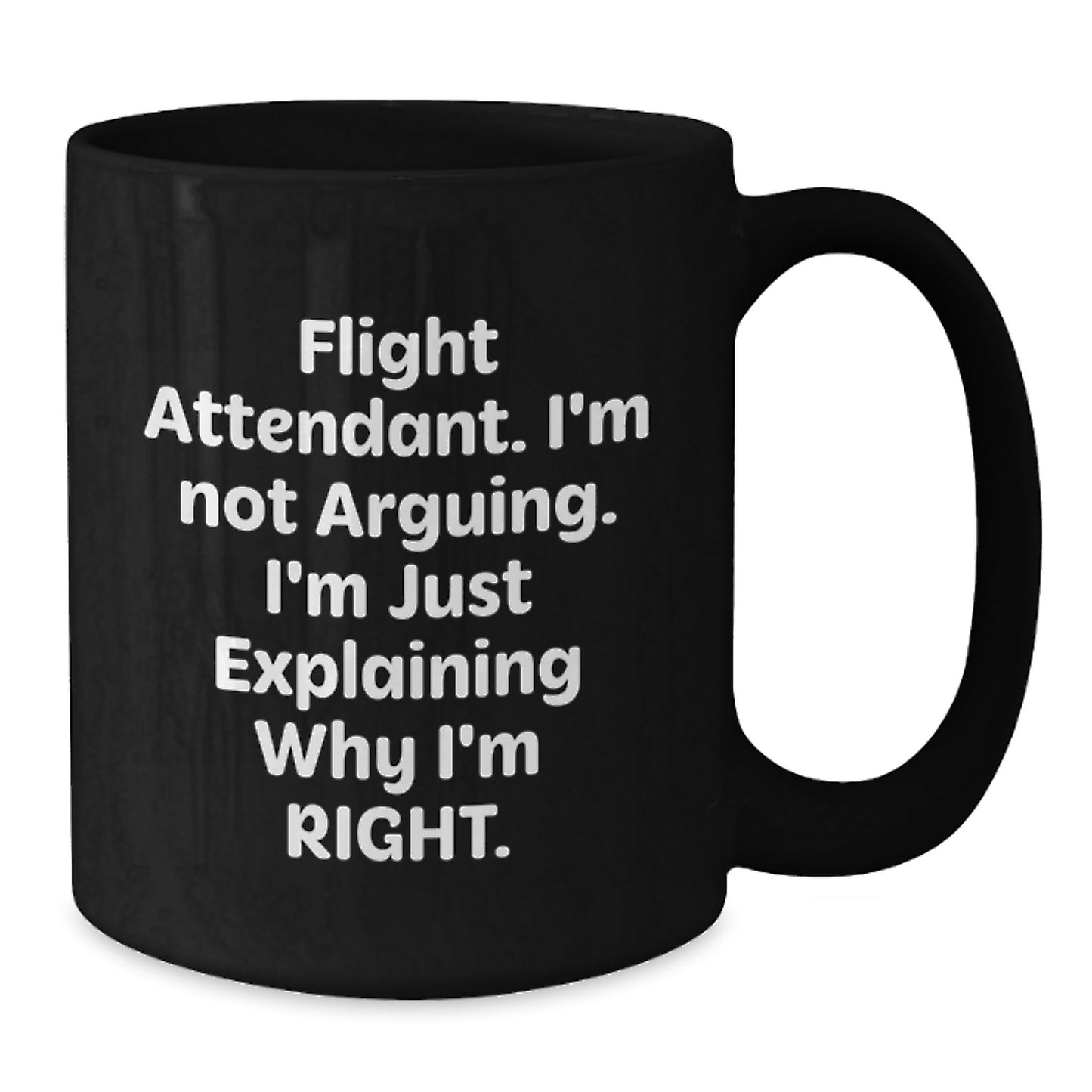 Flight Attendant Gifts, Funny Quote, Black Coffee Mug, Graduation Unique Gifts from Friends, Gifts for Flight Attendants - Additional