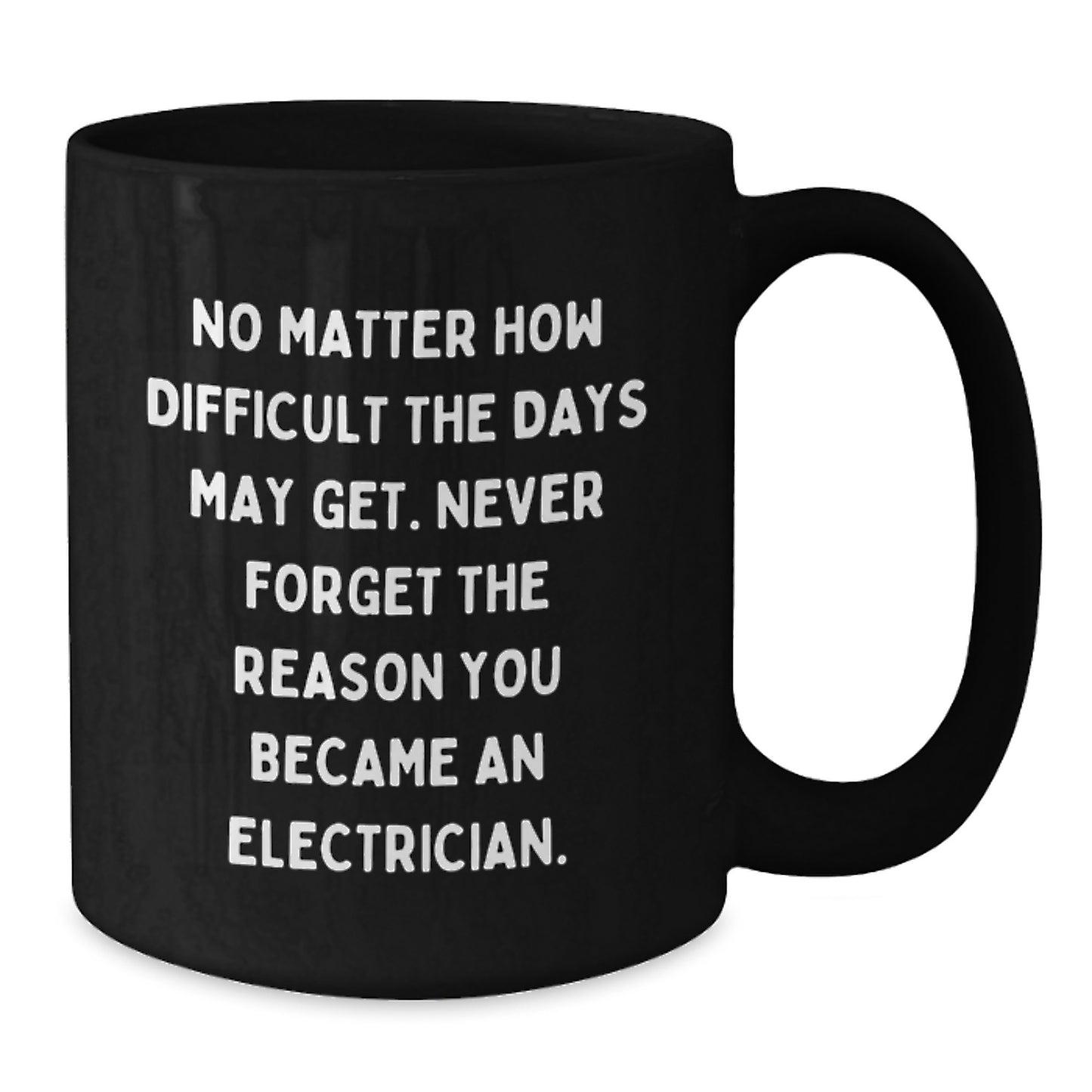 Inspirational Electrician Gifts, Funny Quote Black Coffee Mug, Graduation Unique Gifts from Friends, 11oz or 15oz - Additional