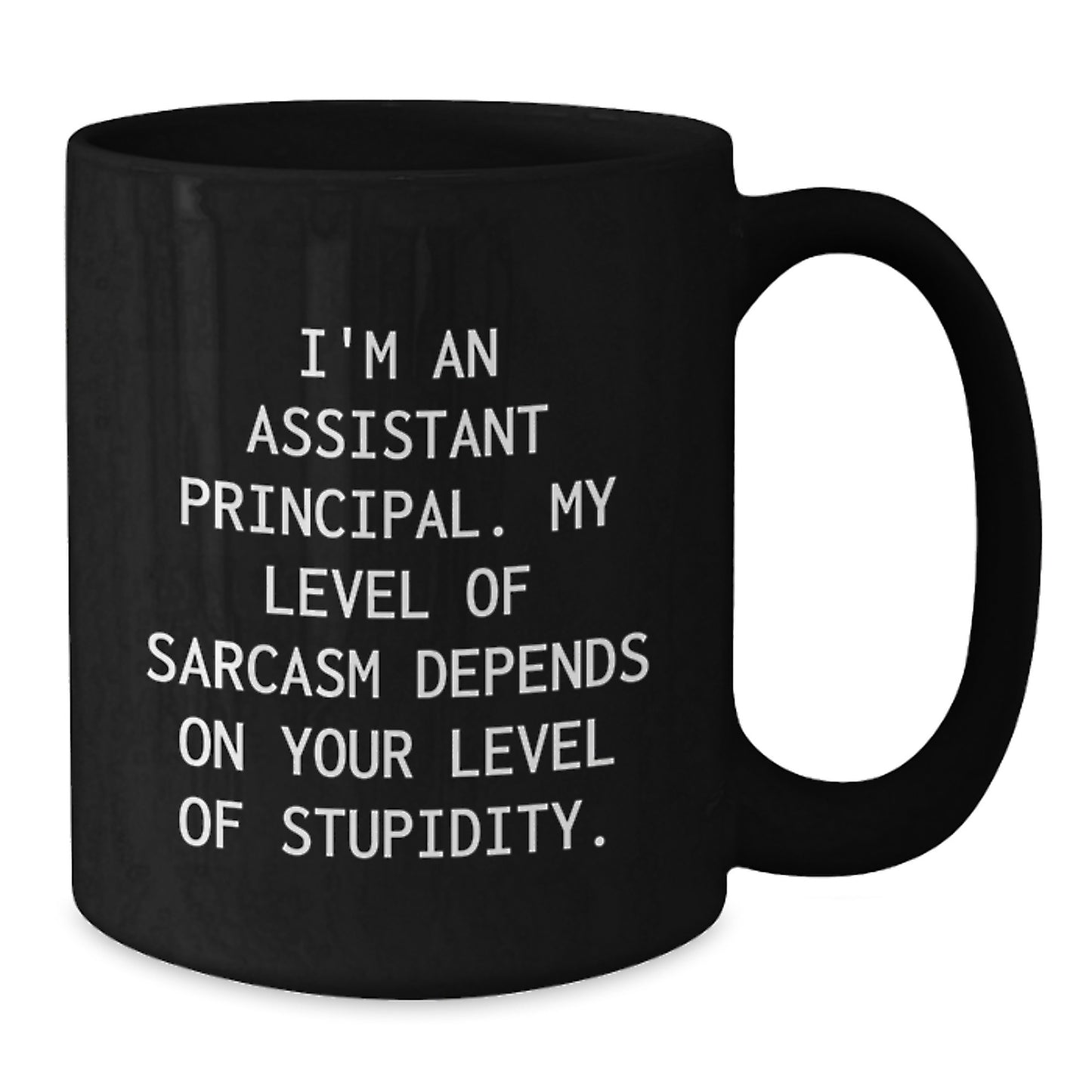 Assistant Principal Gifts Funny Quotes Black Coffee Mug for Graduation, Gifts from Family to Assistant Principal, Funny Sarcasm Mug - Additional