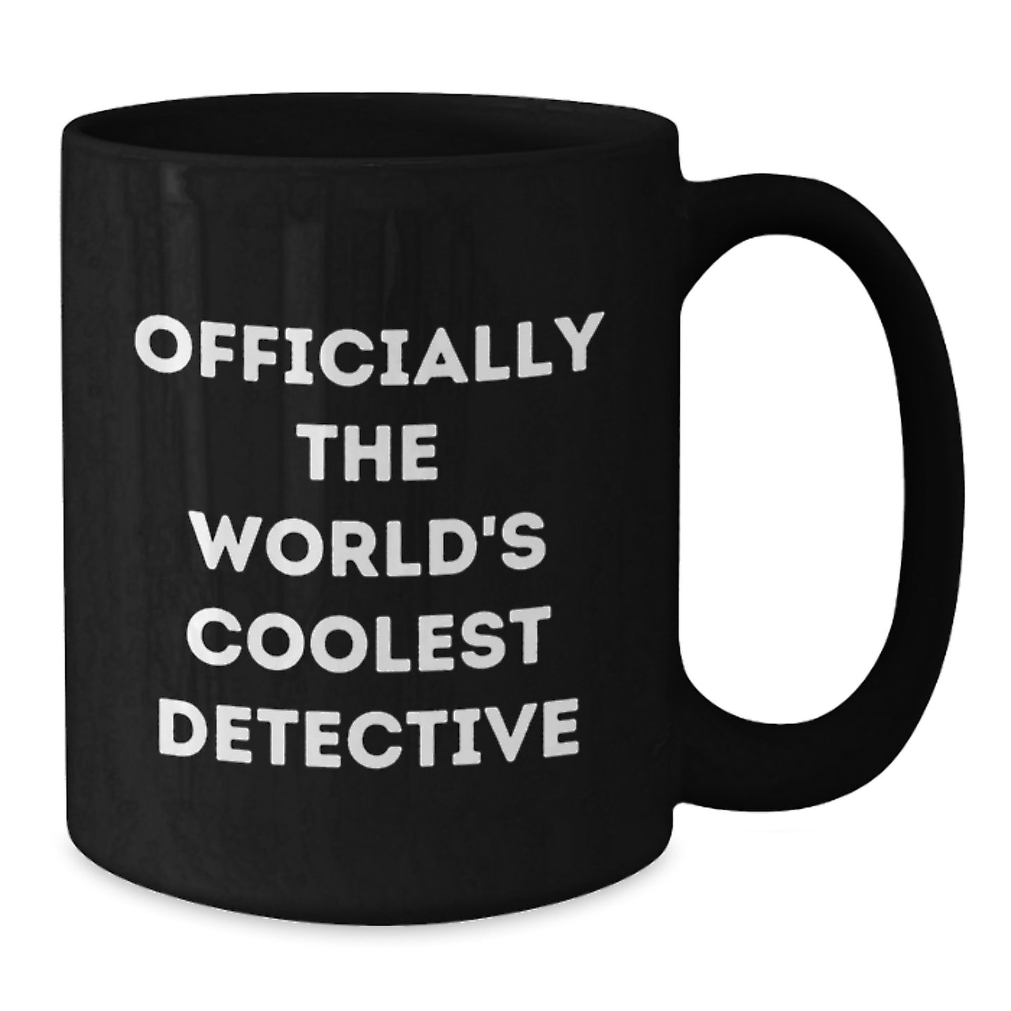 Detective Gifts from Men for World's Coolest Detective, Black Coffee Mug, Graduation Unique Gifts - Additional