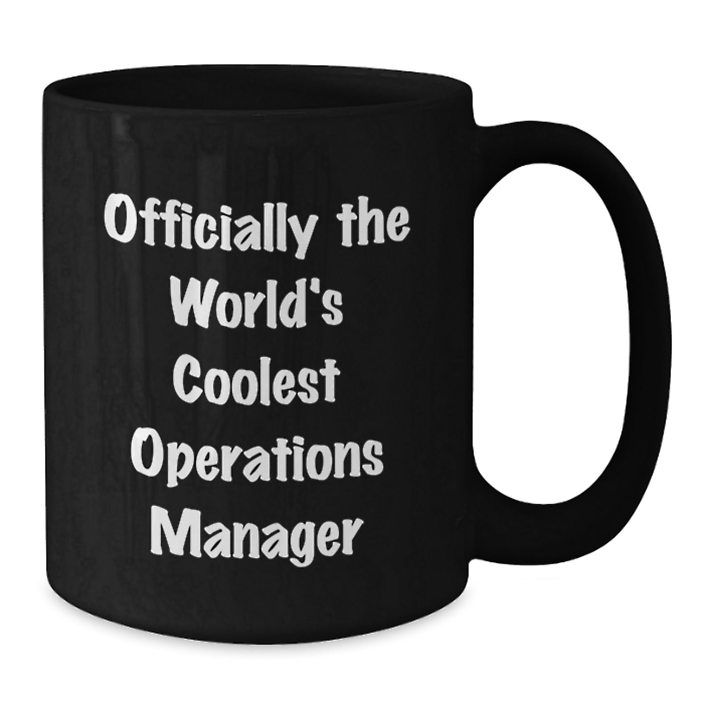 Gifts from Coworkers to Operations Manager - Funny Quote Black Coffee Mug, Officially The World's Coolest Operations Manager Christmas Unique Gifts - Additional