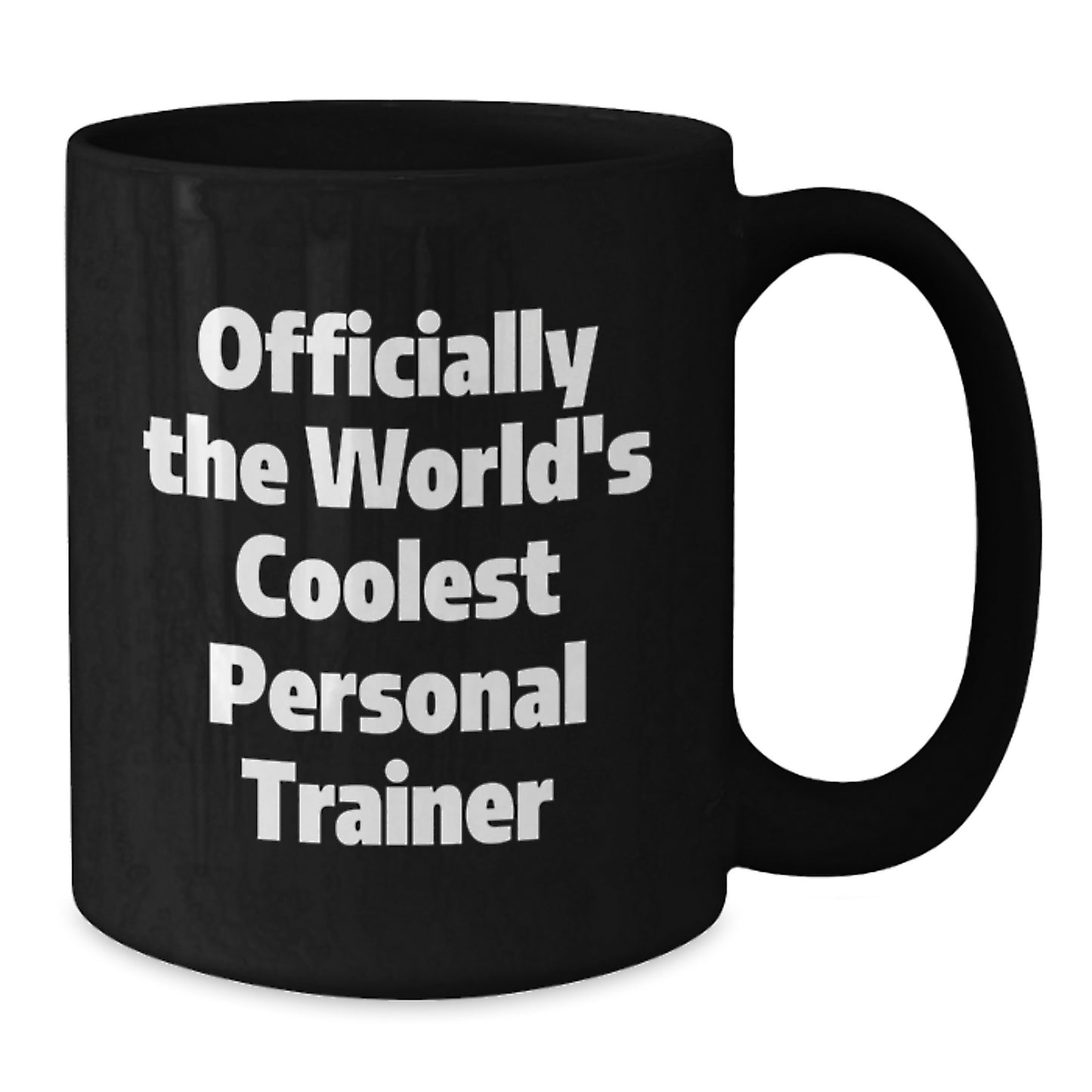 Funny Personal Trainer Gifts from Friends for Personal Trainer Men, Black Coffee Mug for Personal Trainer Lover, 'Officially The World's Coolest Personal Trainer' Quote - Additional