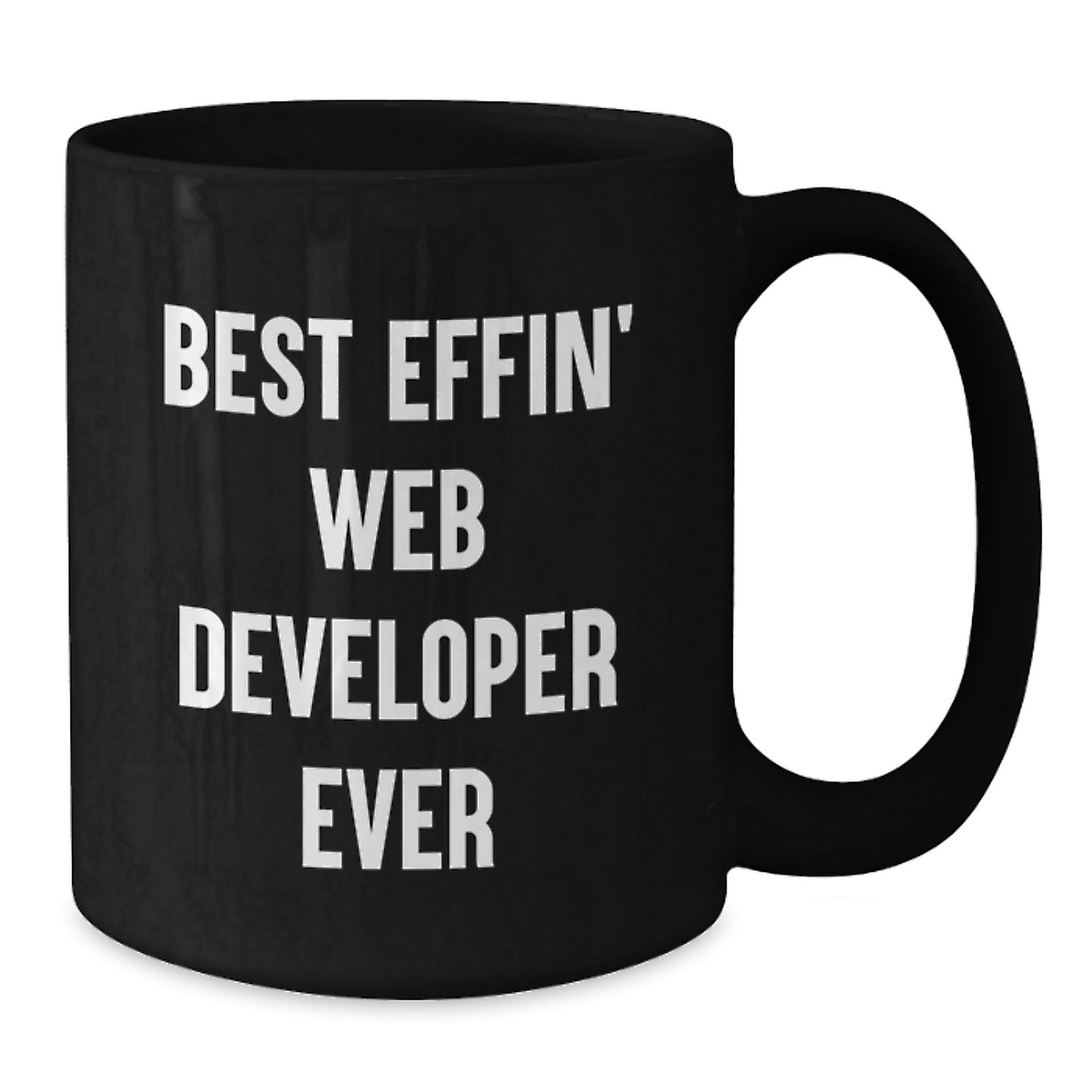 Funny Web Developer Gifts, Best Effin' Web Developer Ever Black Coffee Mug, Graduation Unique Gifts from Friends or Family - Additional