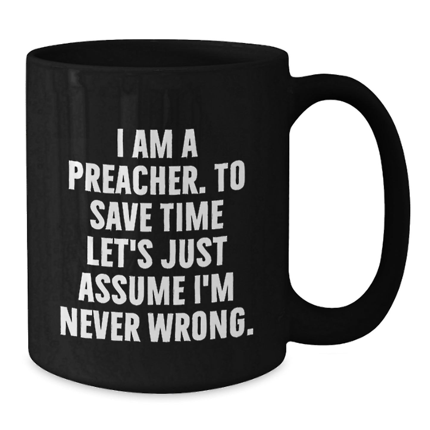 Preacher Keepsake Black Coffee Mug for Him Birthday Gift - Additional
