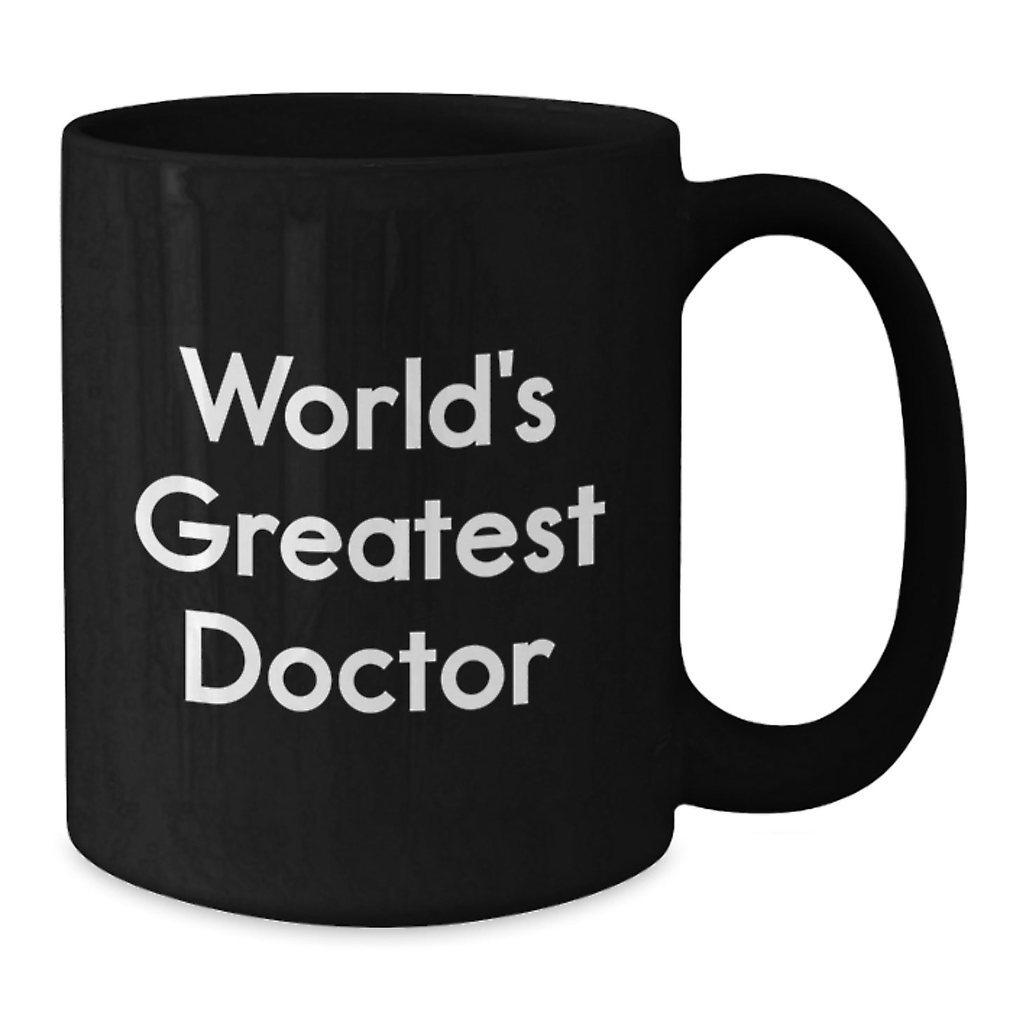 Funny World's Greatest Doctor Gifts for Doctors, Black Coffee Mug, Unique Christmas Memorable Presents for Men and Women - Additional