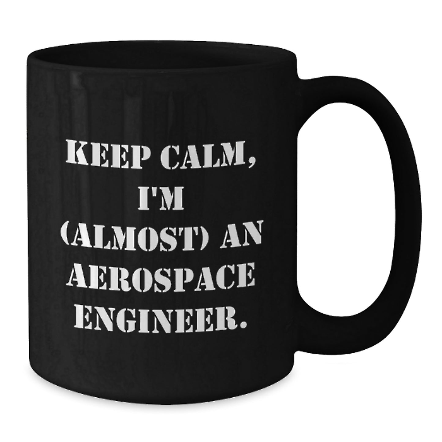 Birthday Gift Aerospace Engineer Black Coffee Mug for Her Present - Additional