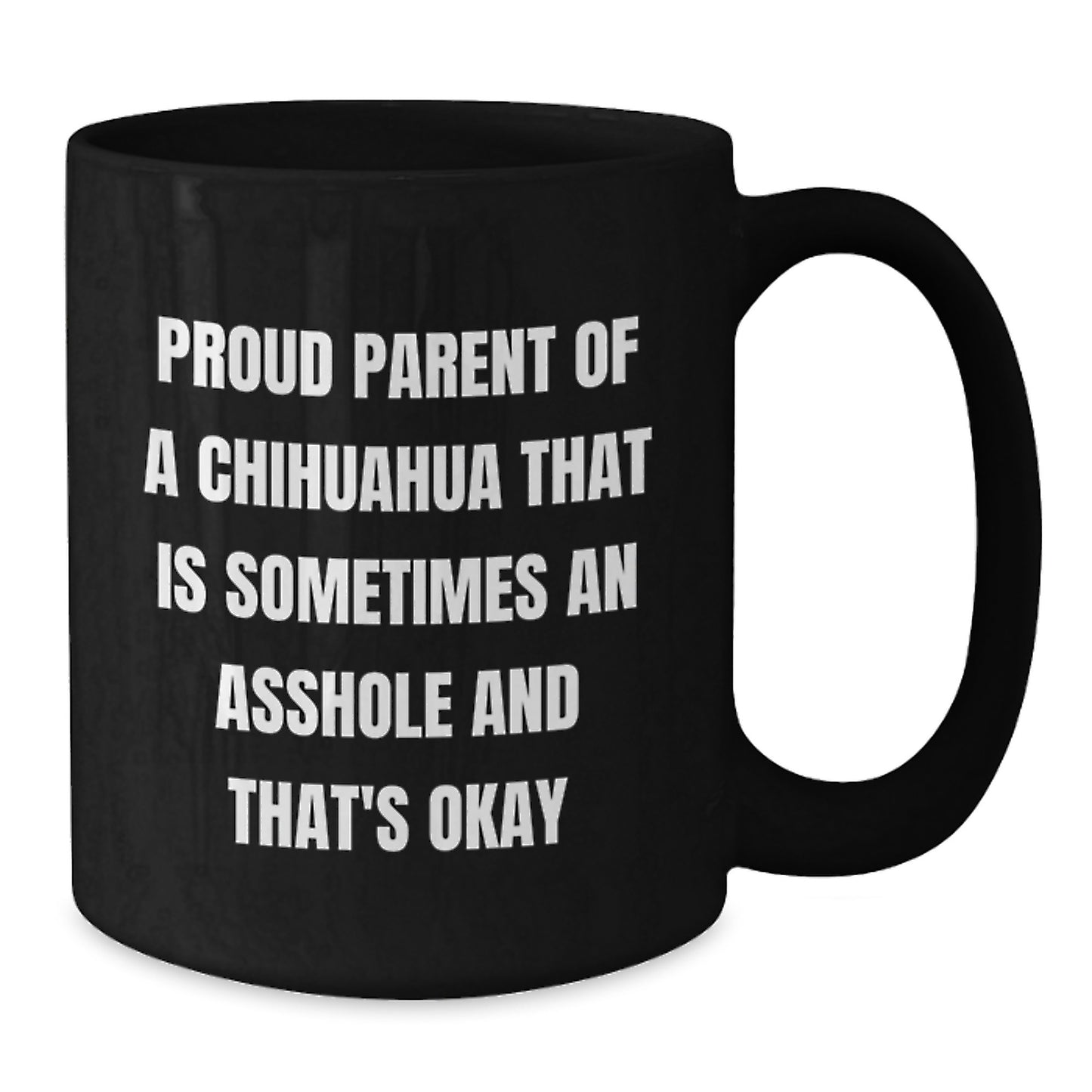 Chihuahua Dog Lover Gifts from Friends for Chihuahua Dog Parents Funny Mugs Black Coffee Mug Valentine's Unique - Additional