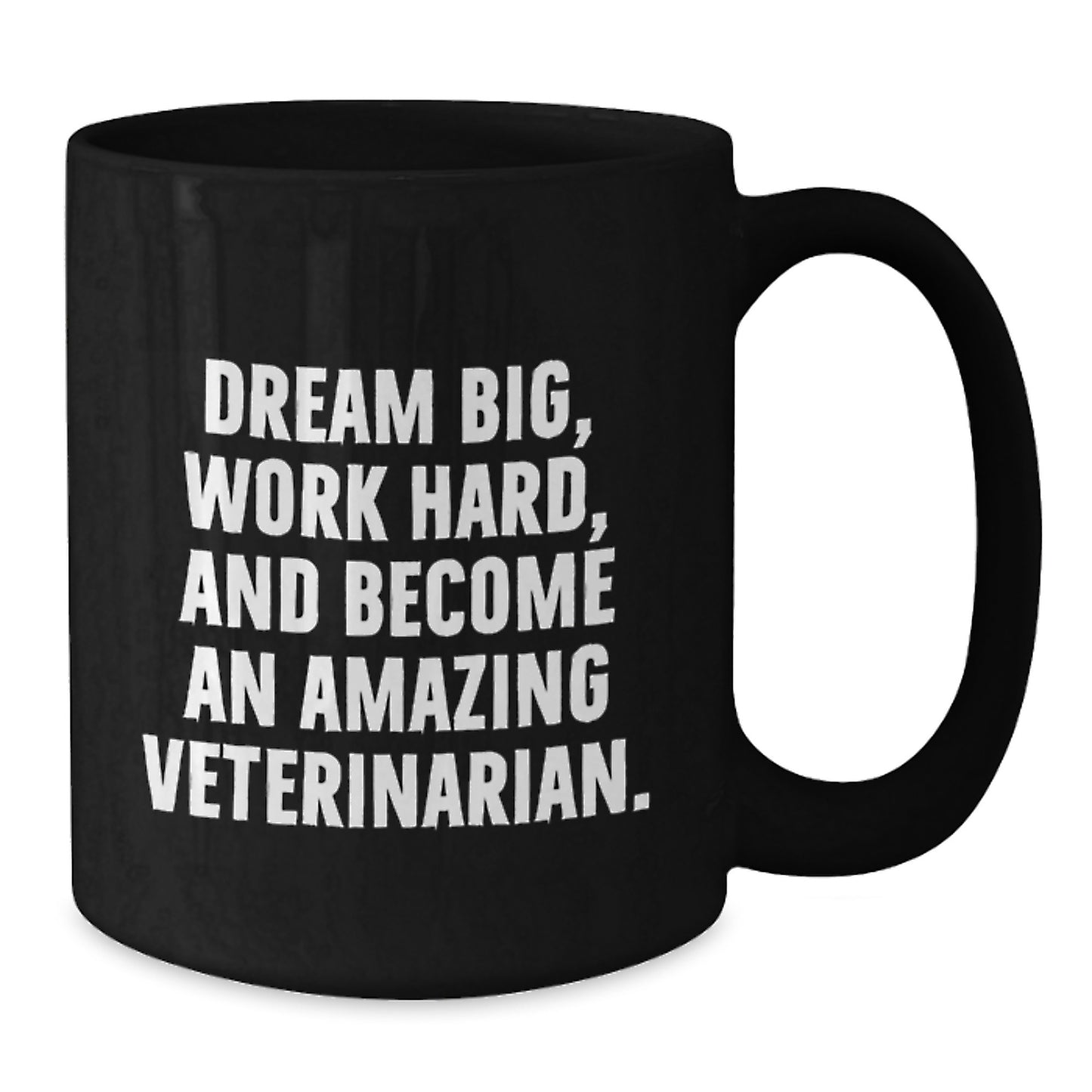 Veterinarian Gifts from Friends, Funny Inspirational Quote, Black Coffee Mug for Graduation - Additional