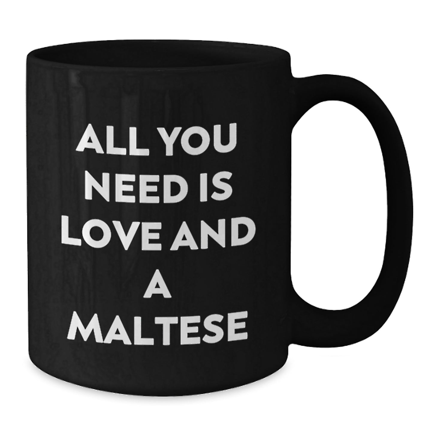 Maltese Dog Love Gifts for Friends, Funny Black Coffee Mug, Birthday Unique - Additional