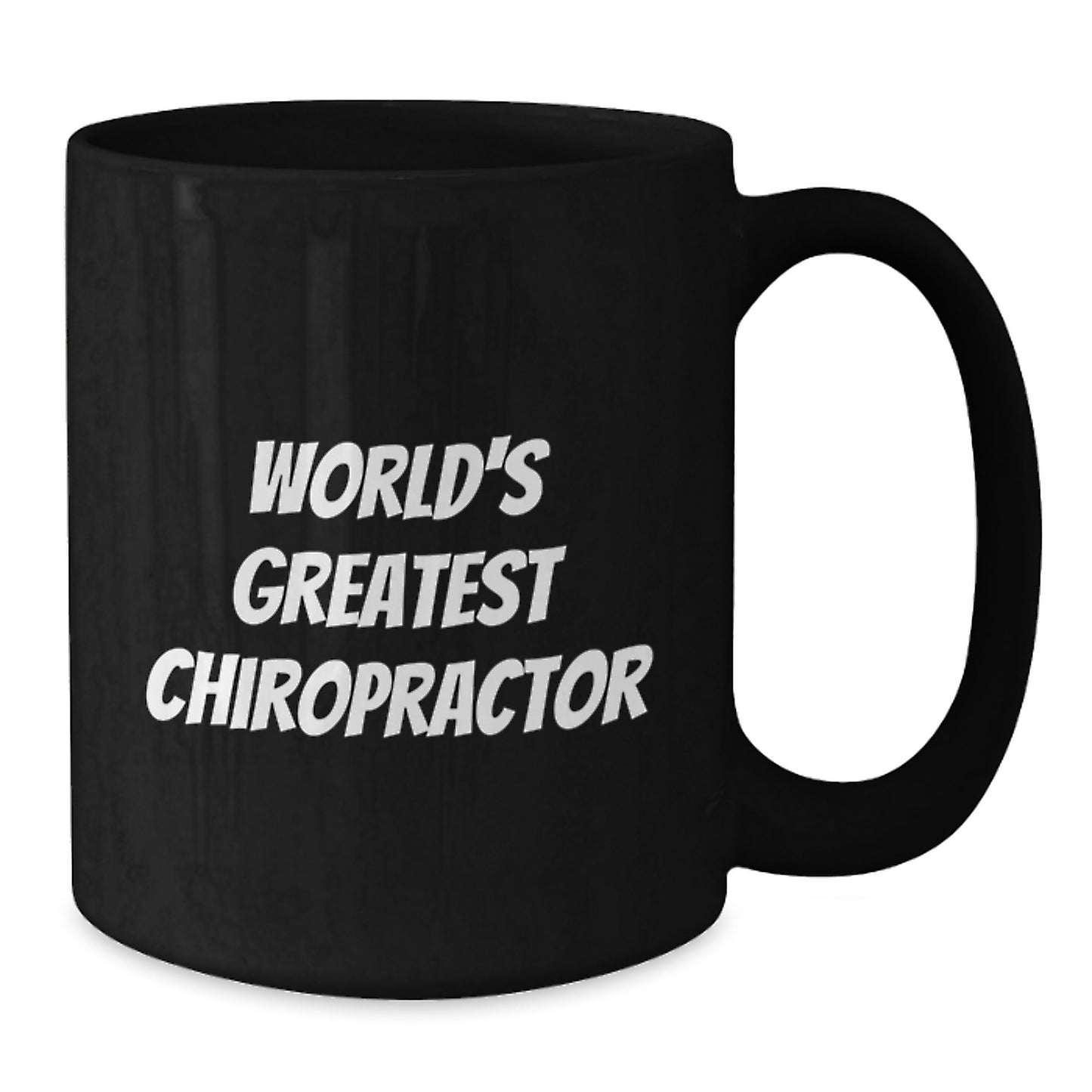 Funny Inspirational Gifts from Men for World's Greatest Chiropractor Dad Black Coffee Mug, Perfect for Father's Day Unique Gifts - Additional