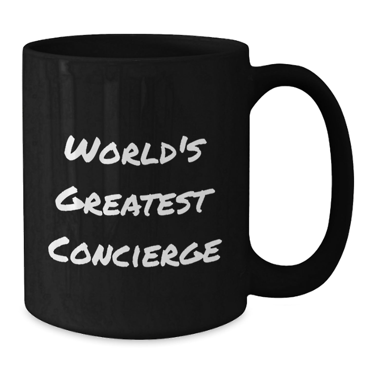 Funny Concierge Gifts for Men, Women, and Friends, World's Greatest Concierge Black Coffee Mug, Christmas Unique Gifts from Family - Additional