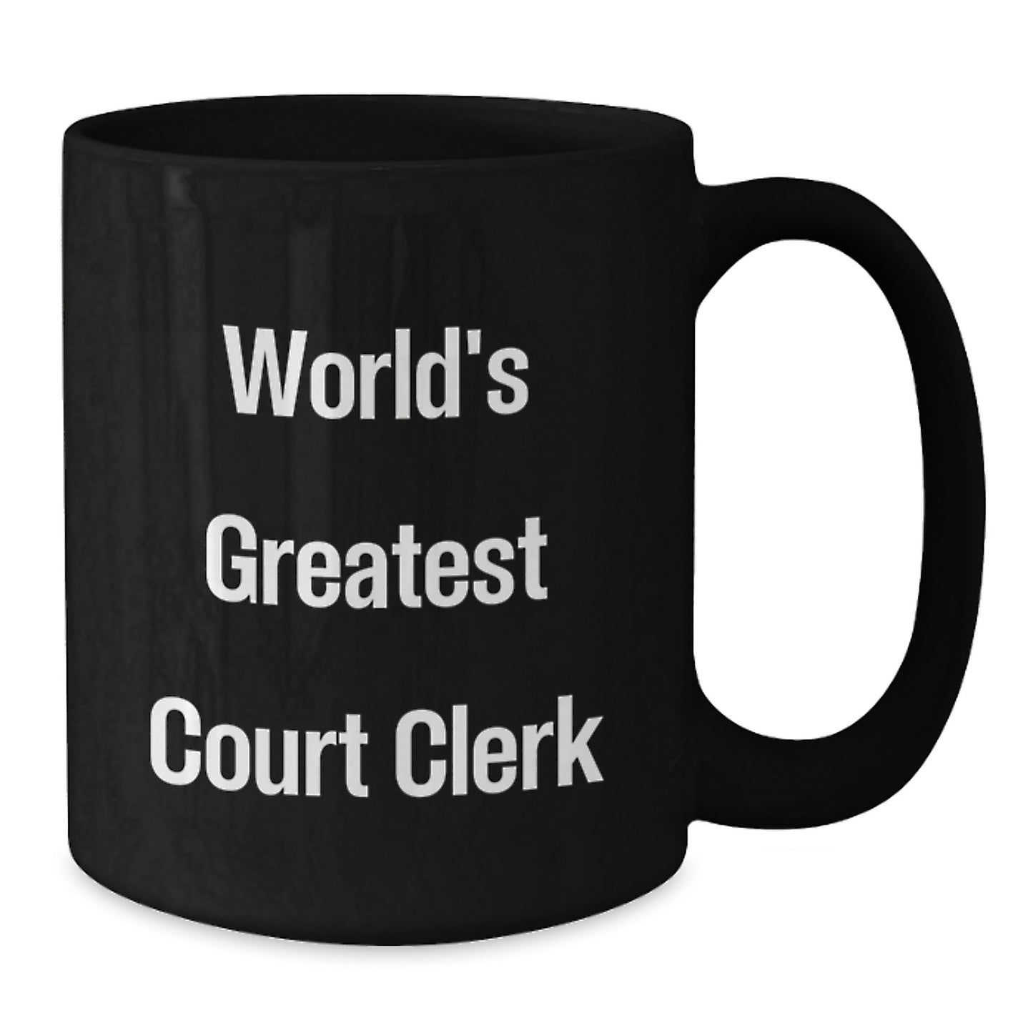 Funny Court Clerk Gifts from Friends - Unique Birthday Unique Gifts for Men, Women, Court Clerk, Coworkers, and Family - Black Coffee Mug, World's Greatest Court Clerk - Additional