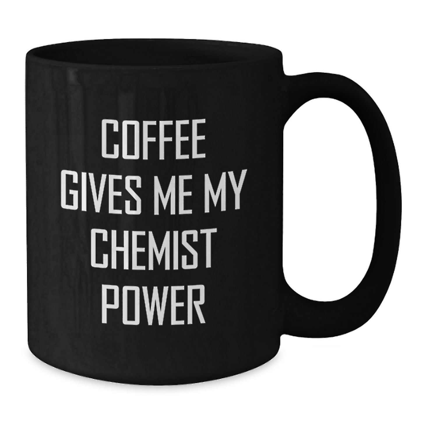 Funny Chemist Gifts for Men and Women, Black Coffee Mug with Coffee Gives Me My Chemist Power, Unique Graduation Gifts from Family - Additional