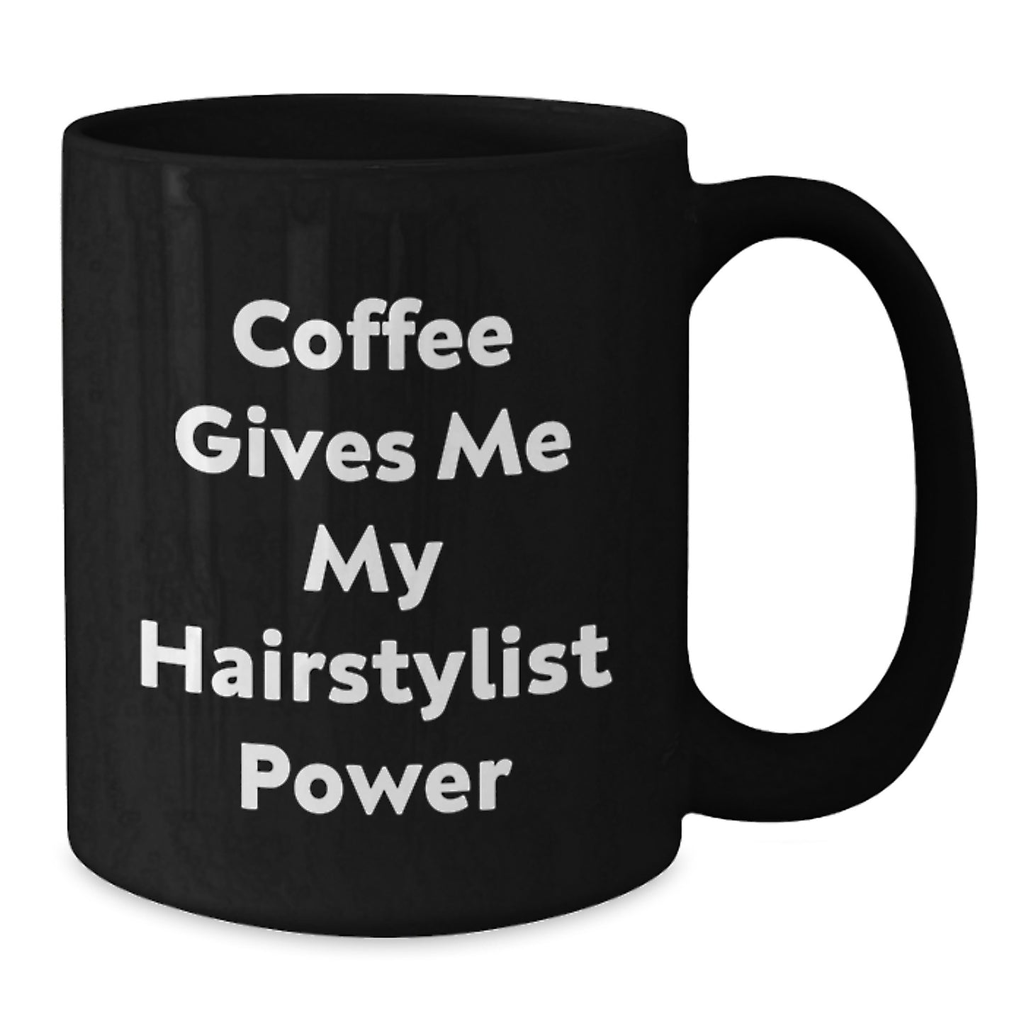 Funny Hairstylist Gifts, Black Coffee Mug, 'Coffee Gives Me My Hairstylist Power', Gifts from Friends to Hairstylist, Unique Christmas Unique Gifts for Men, Women, Family - Additional