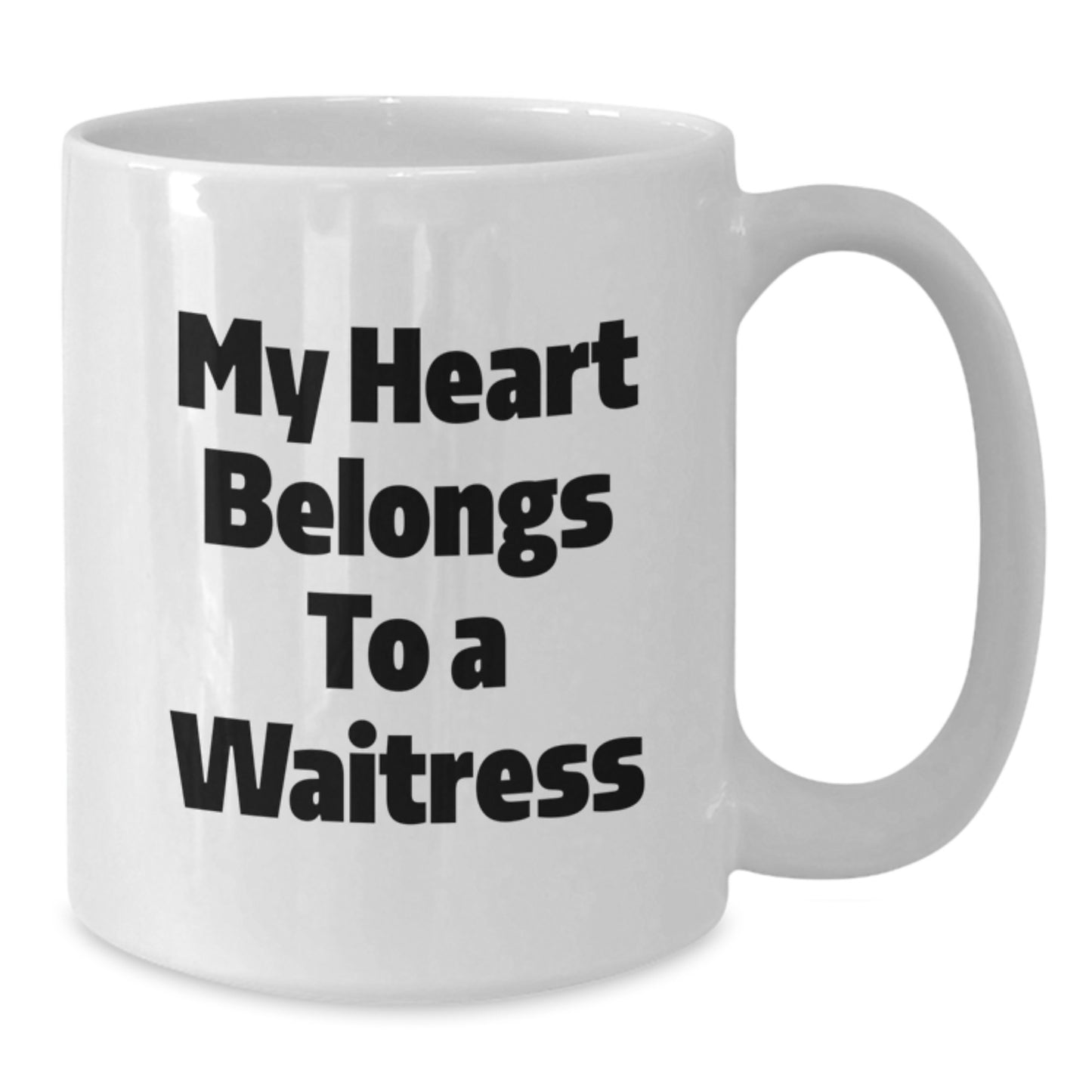 Funny Waitress Gifts from Friends, Gifts for Waitress Graduation Unique Mugs - My Heart Belongs To A Waitress - Additional