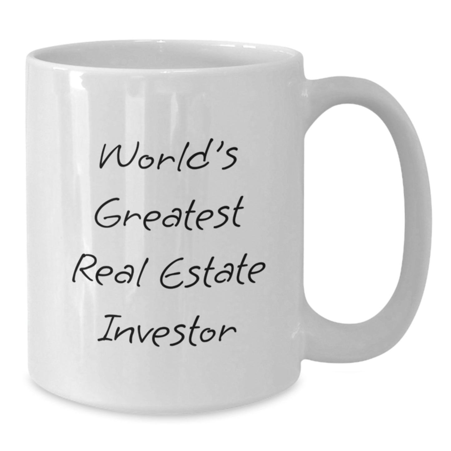 Funny Christmas Unique Gifts for Real Estate Investor Men, Inspirational White Coffee Mug, Quote 'World's Greatest Real Estate Investor', Gifts from Men to Real Estate Investor Friends - Additional