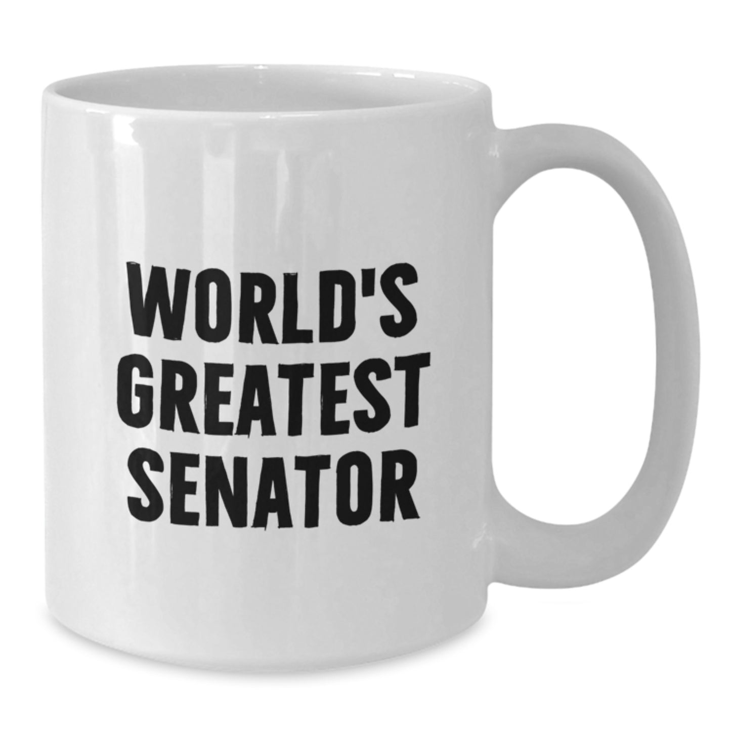 Funny Senator Gifts for Men - World's Greatest Senator White Coffee Mug, Unique Valentine's Gift from Friends or Family - Additional