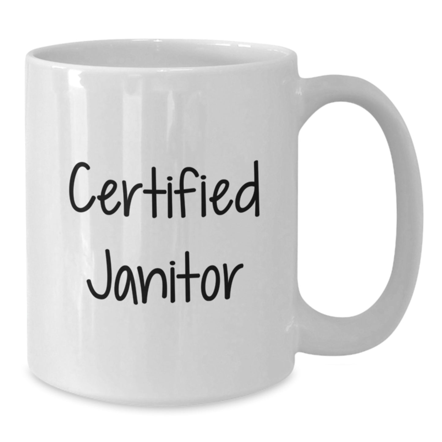 Funny Janitor Gifts for Birthday - White Coffee Mug - 'I'd rather be cleaning up after you' - Additional