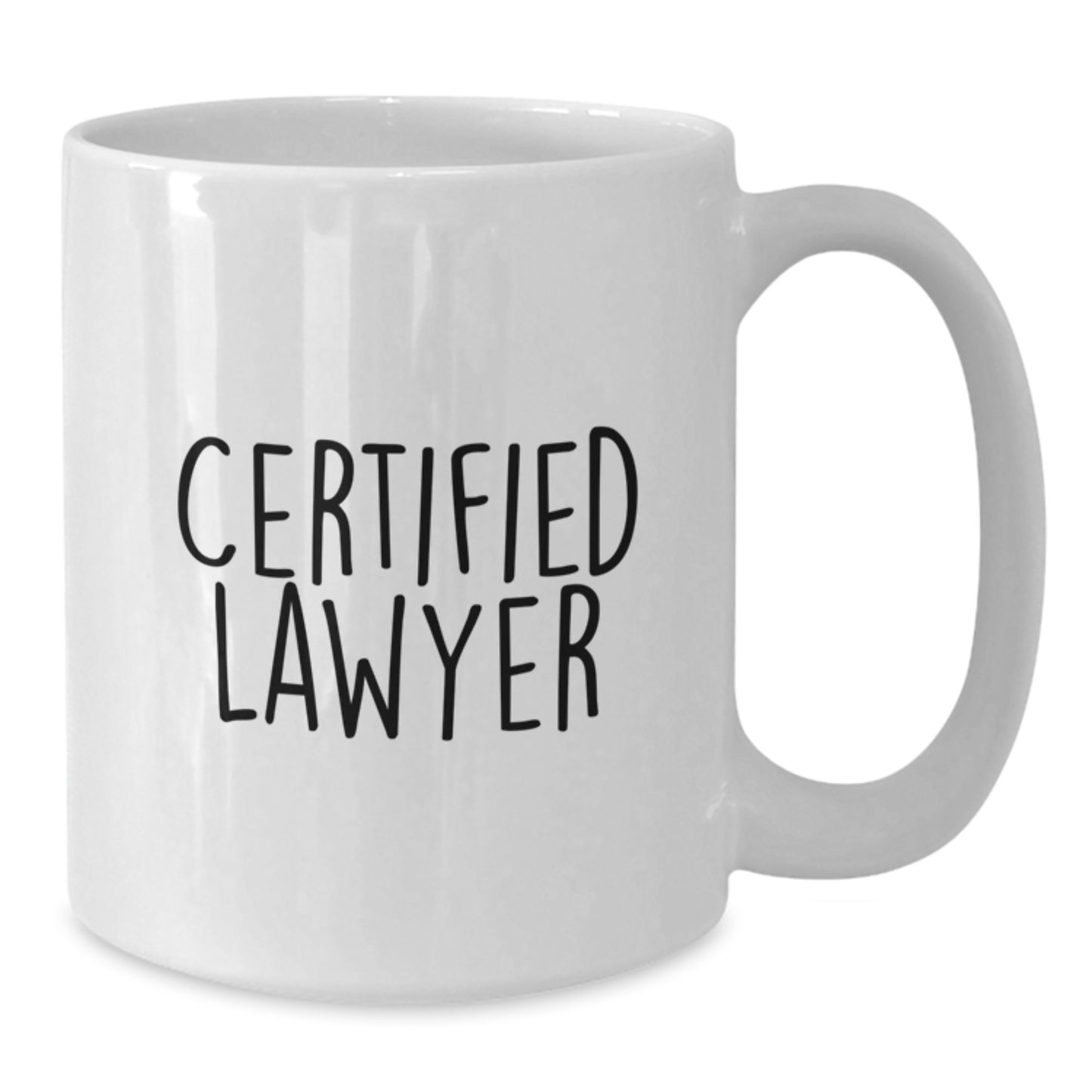 Funny Lawyer Gifts from Friends for Birthday - White Coffee Mug for Lawyers, Certified Lawyer Humor - Additional