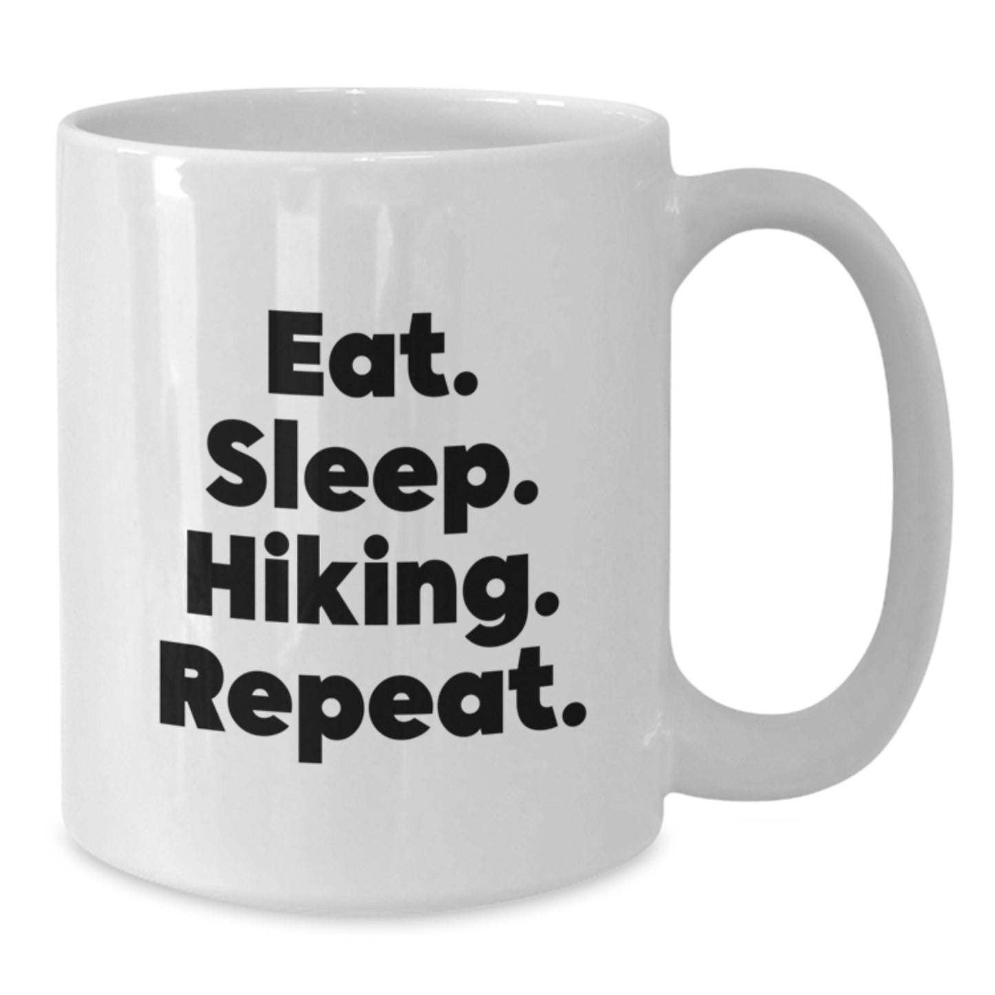 Funny Hiking Gifts for Graduation, Eat. Sleep. Hiking. Repeat., White Coffee Mug for Men, Women, Friends, Coworkers, Family - Additional