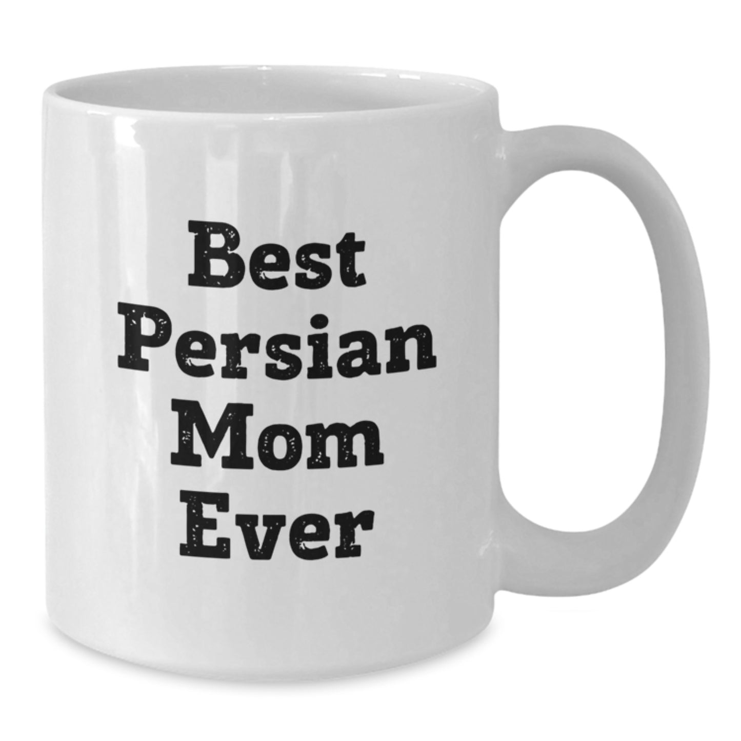 Funny Persian Cat Mom Gifts from Friends - White Coffee Mug for Birthday, 'Best Persian Mom Ever' Quote - Additional