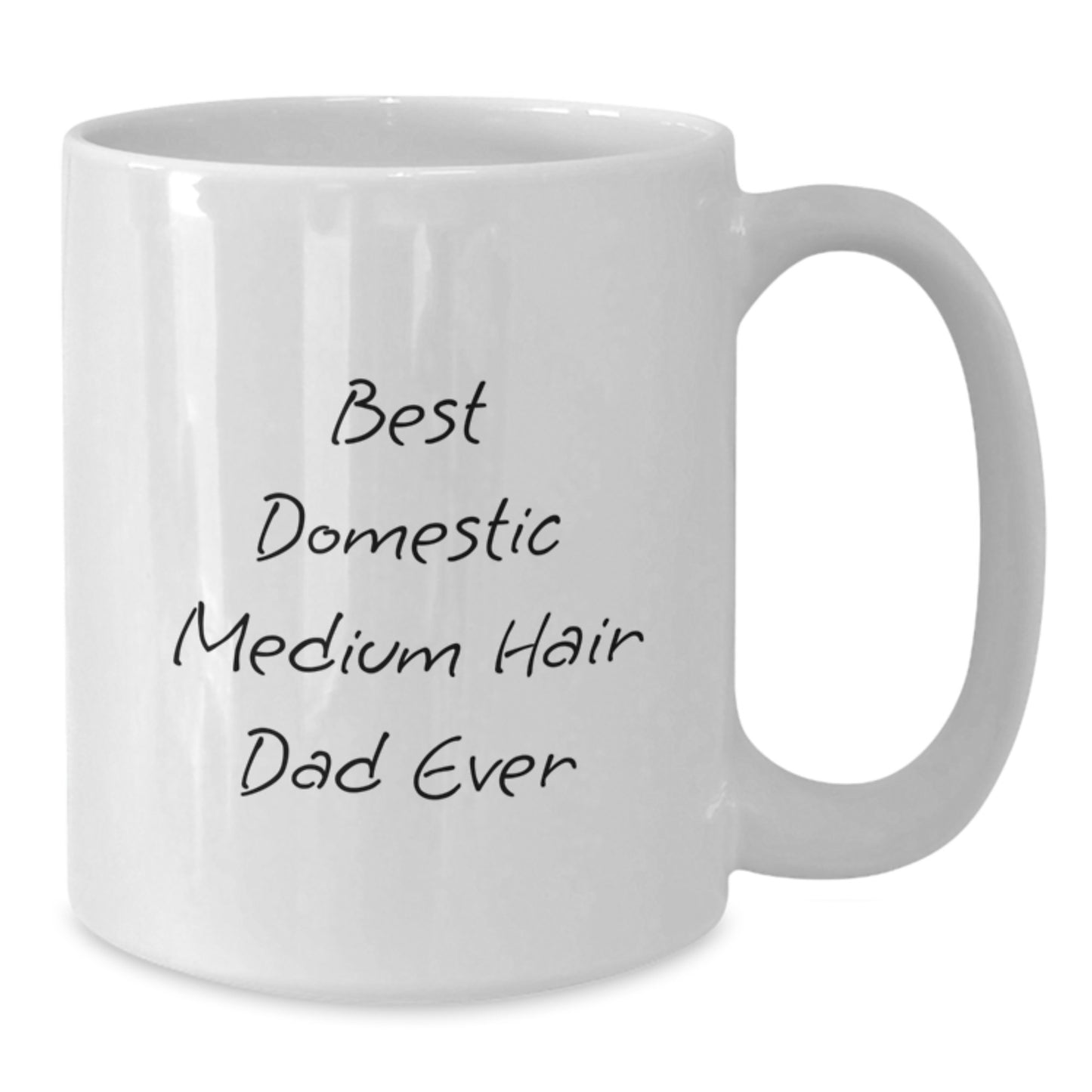 Funny Domestic Medium Hair Cat Dad Ever White Coffee Mug Gifts from Family for Birthday Unique Gifts - Additional