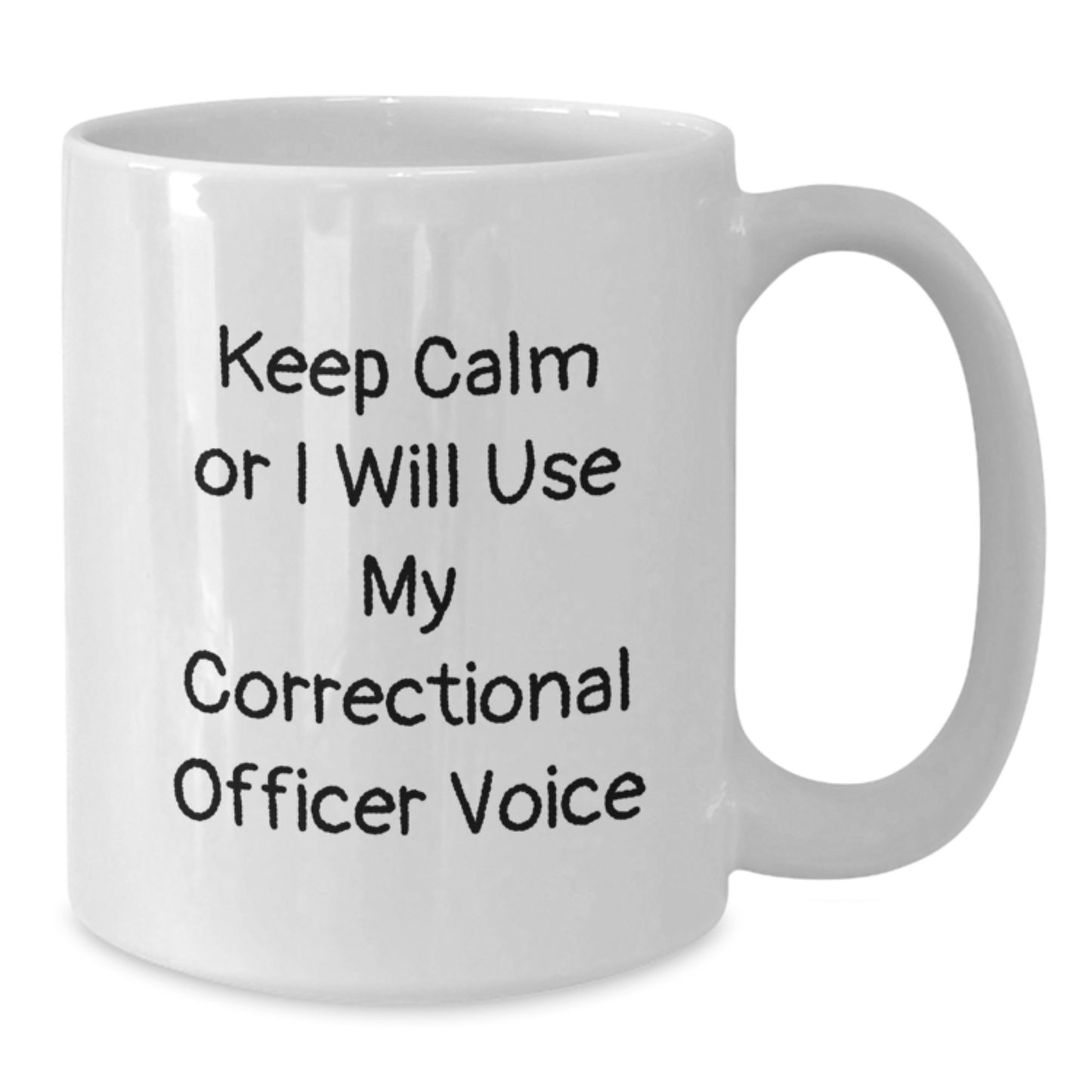 Funny Correctional Officer Gifts for Men from Friends - Keep Calm White Coffee Mug, Graduation Unique Gifts for Correctional Officer - Additional